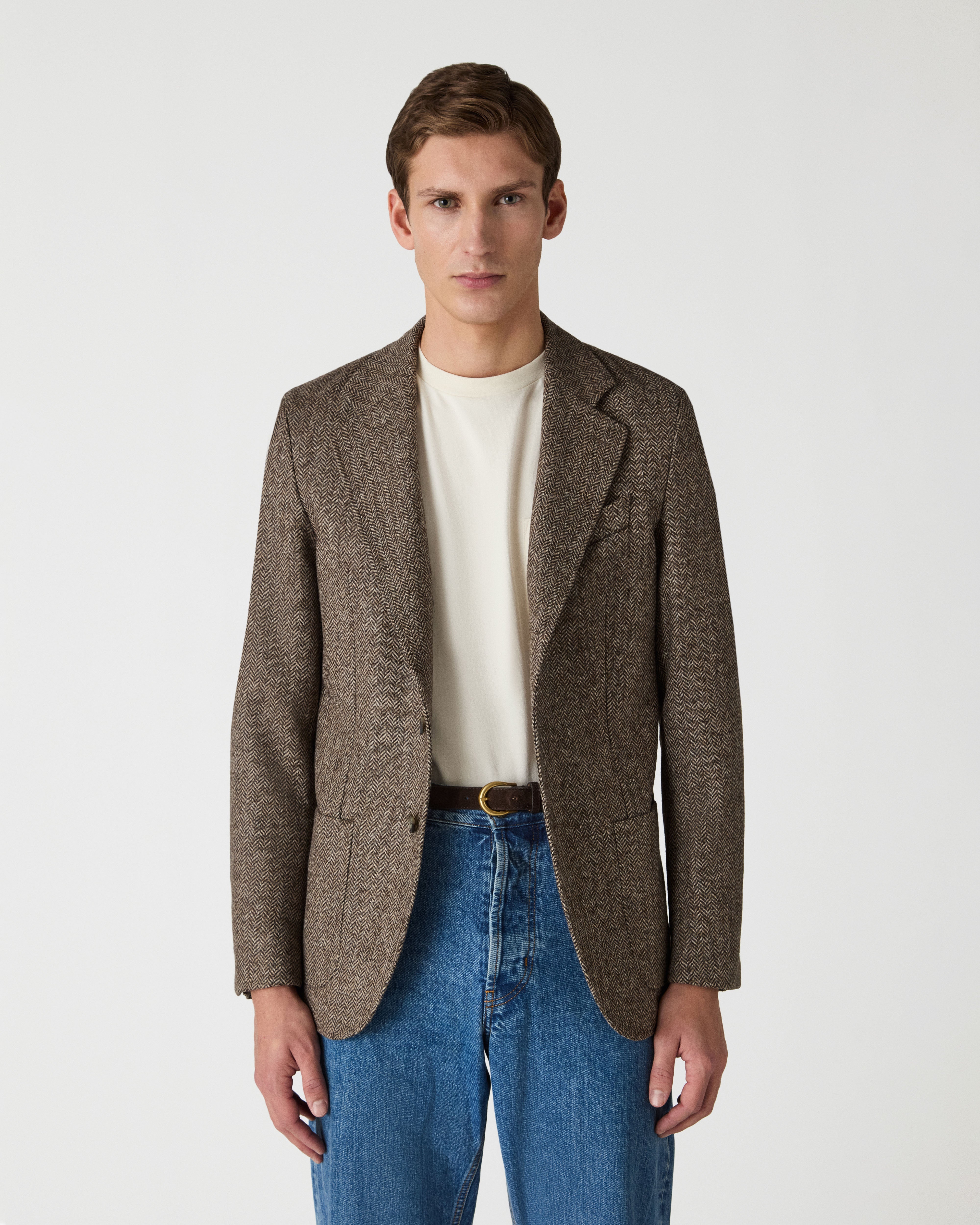 Dante Unlined Tweed jacket - Oatmeal Berg & Berg
