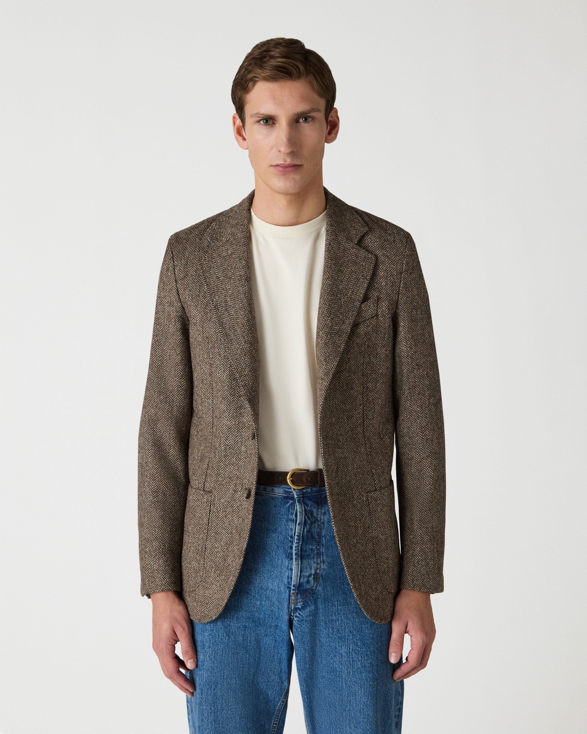 Dante Unlined Tweed jacket - Oatmeal Berg & Berg