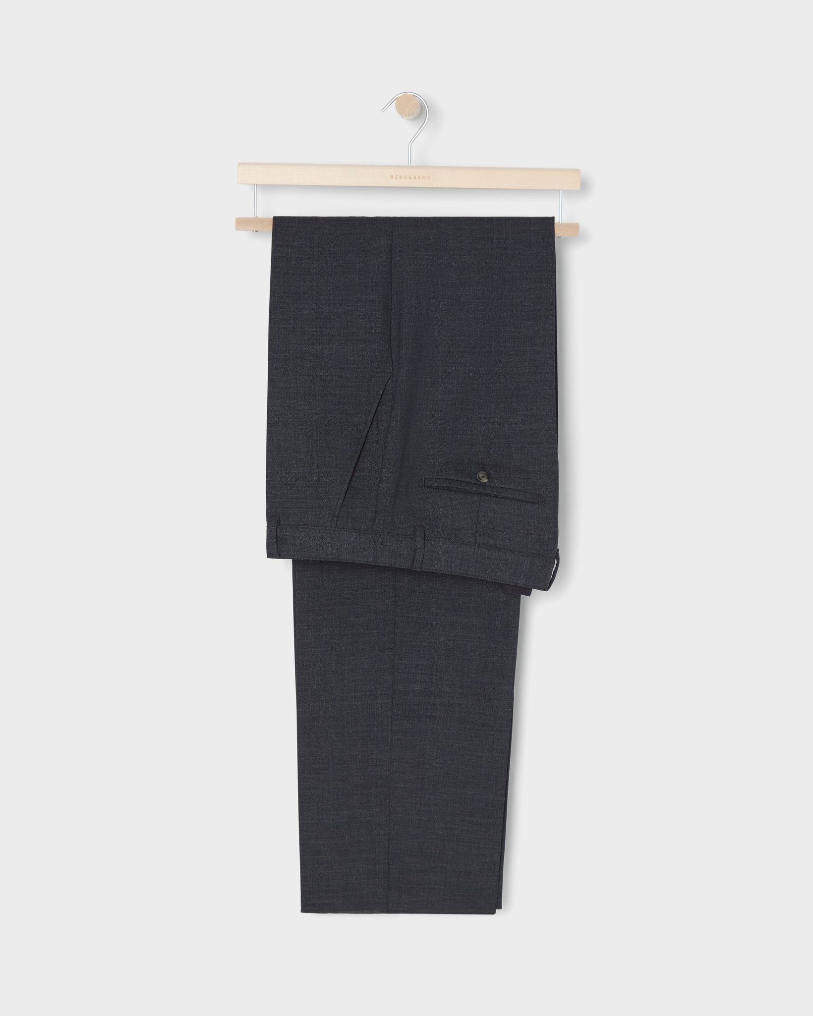 Alfredo High Twist Wool Trousers - Air Force Blue Berg & Berg