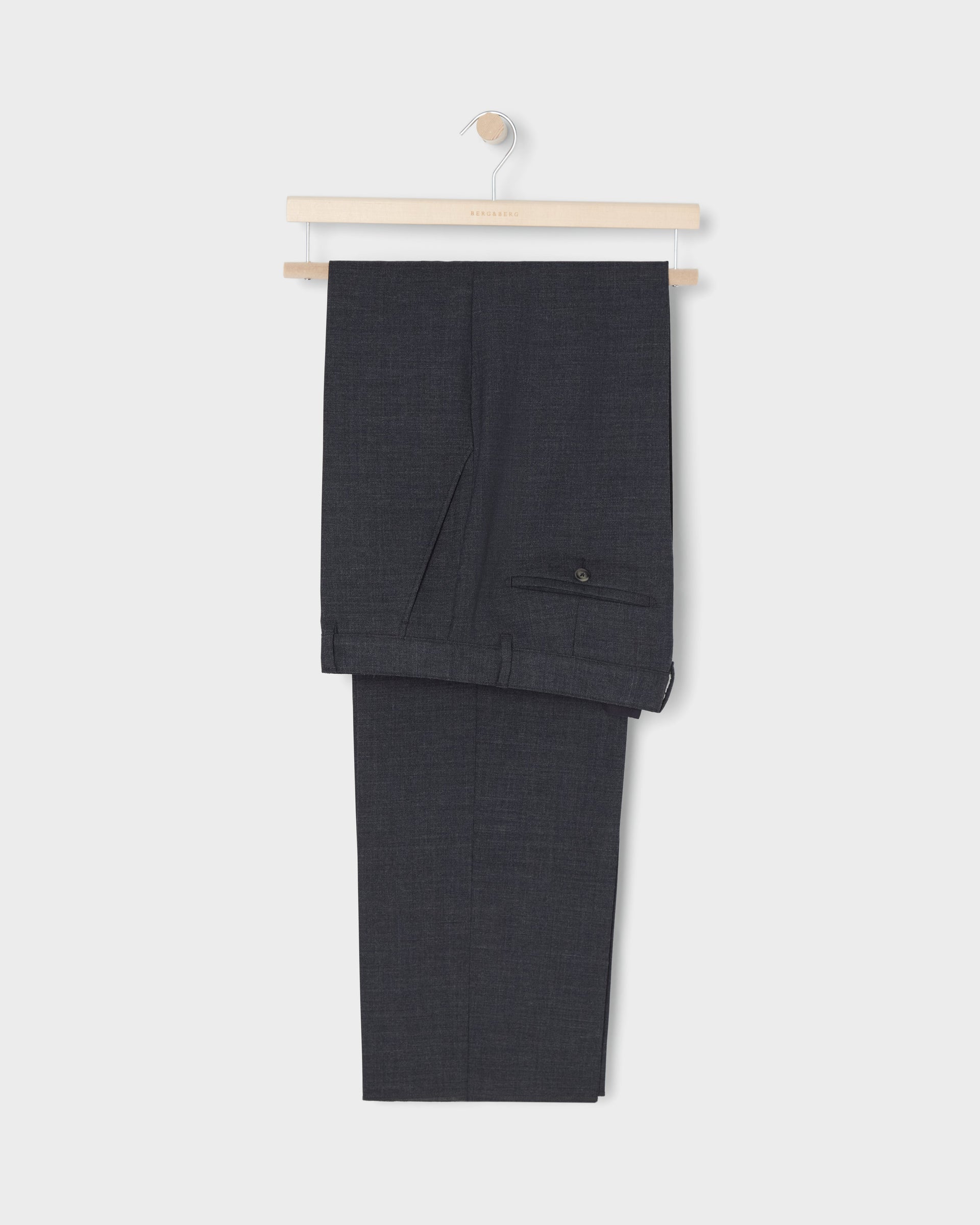 Alfredo High Twist Wool Trousers - Air Force Blue Berg & Berg