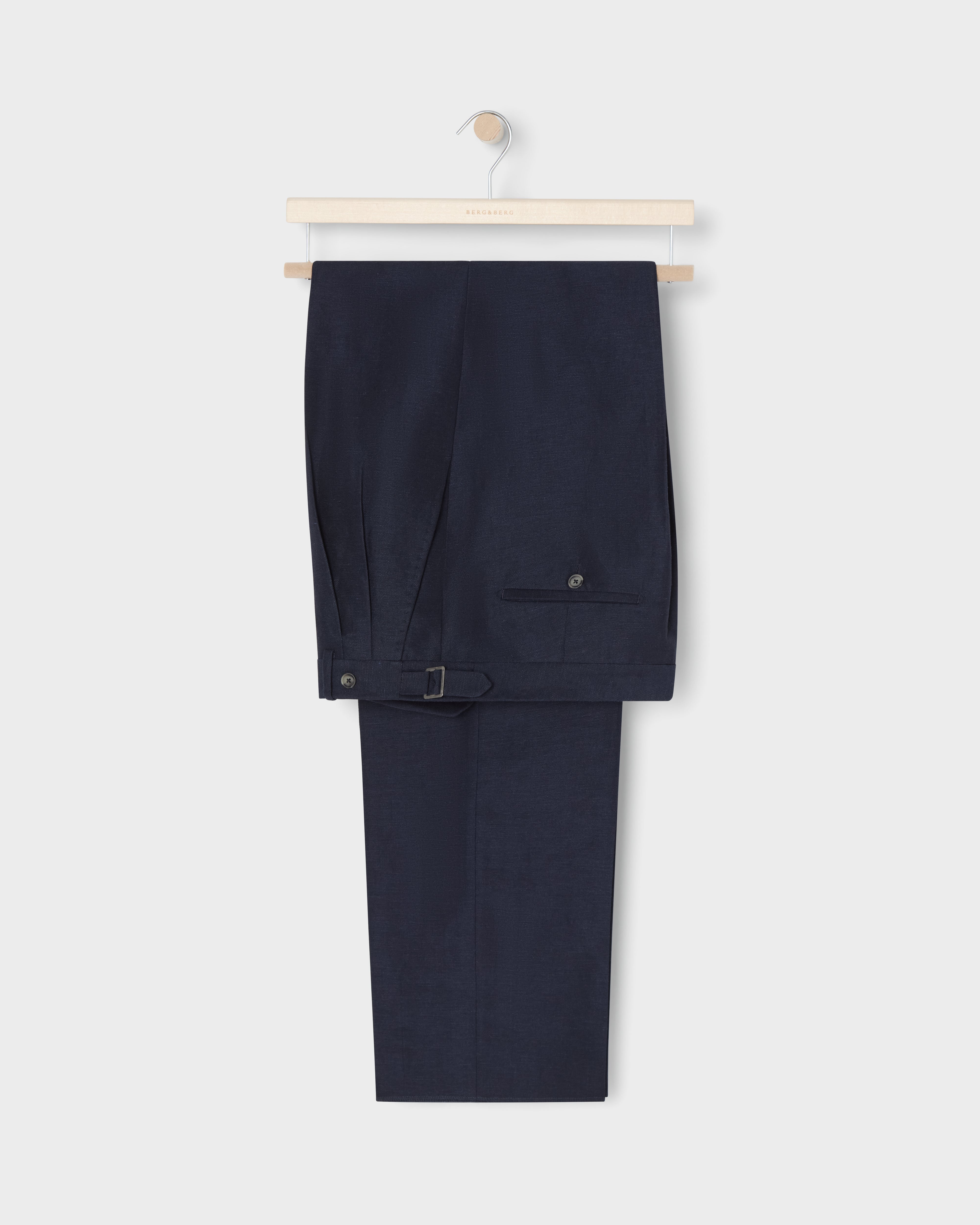 August Wool/Linen Trousers - Light Navy Berg & Berg