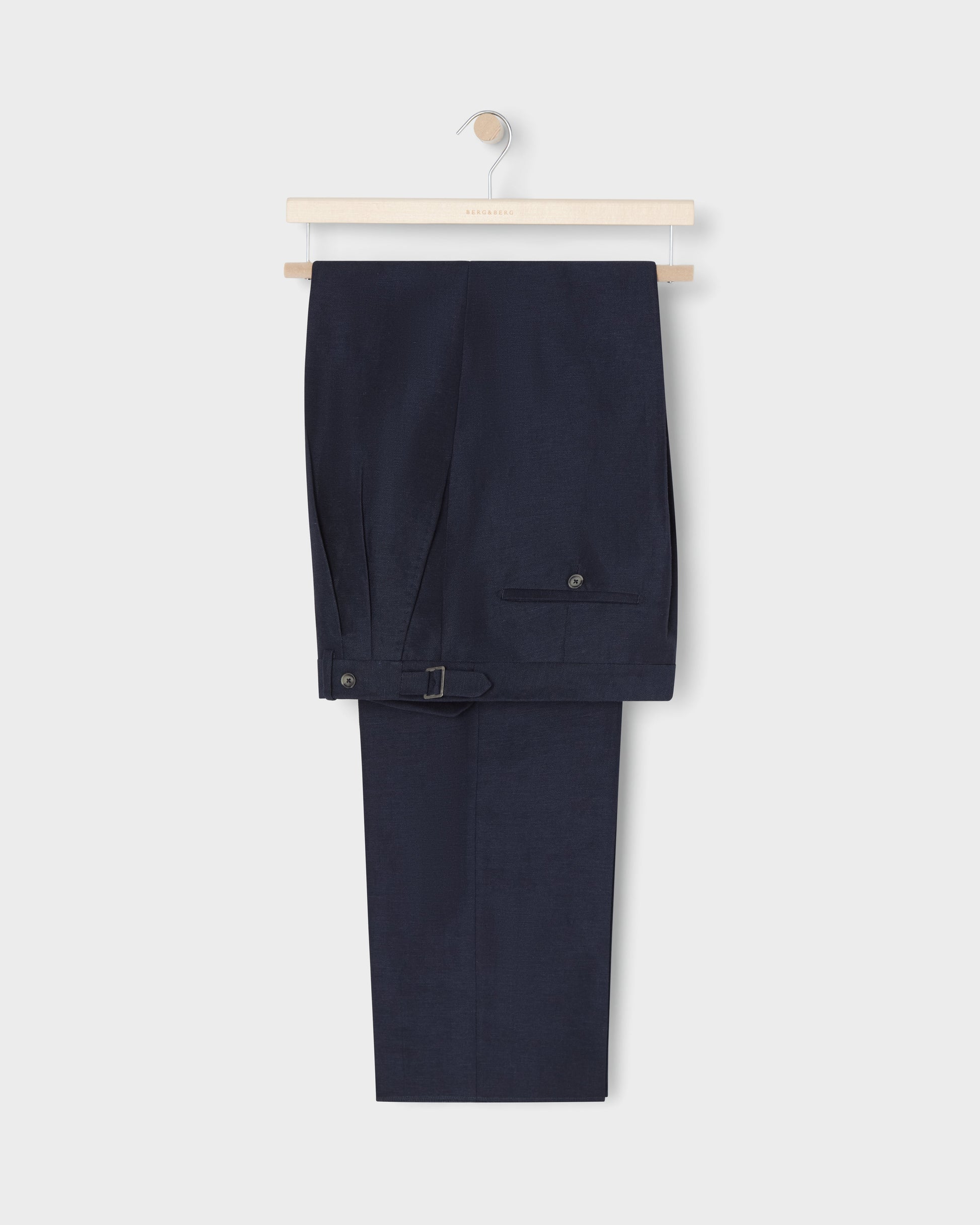 August Wool/Linen Trousers - Light Navy Berg & Berg