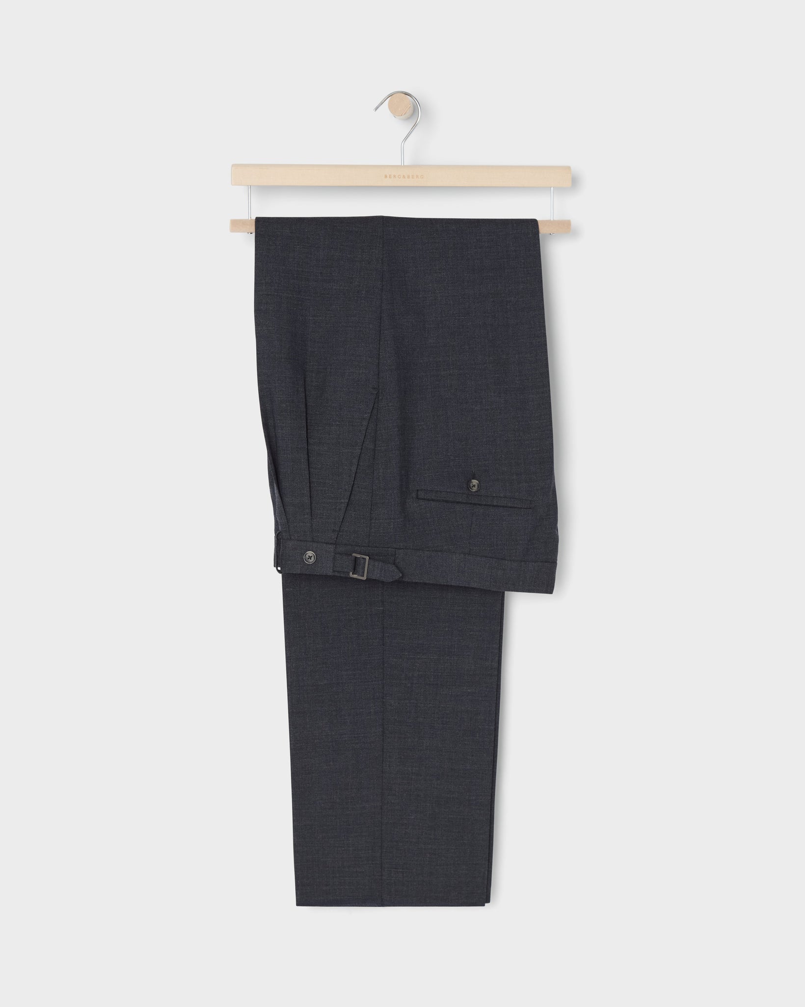 August High Twist Wool Trousers - Air Force Blue Berg & Berg