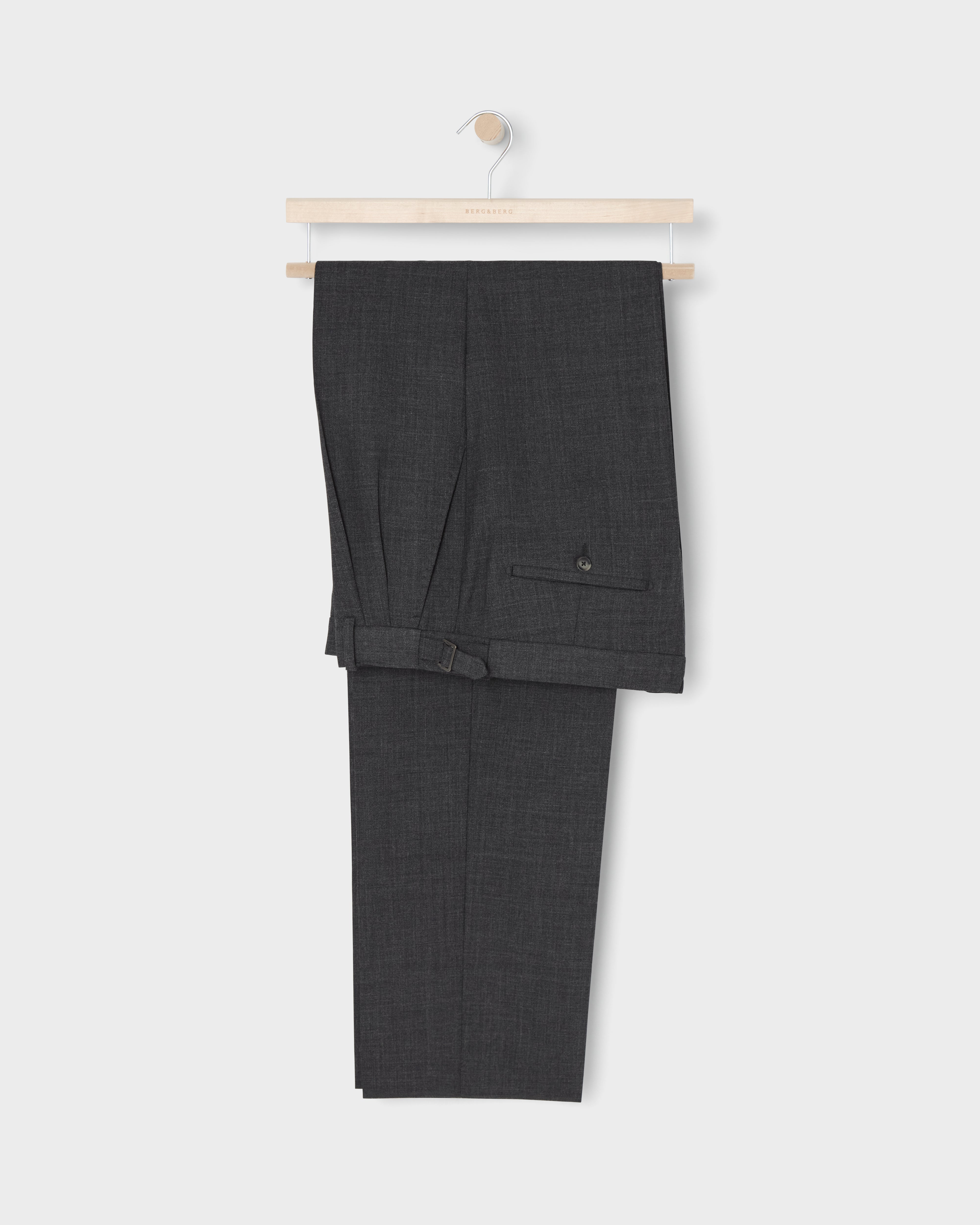 August High Twist Wool Trousers - Mid Grey Berg & Berg