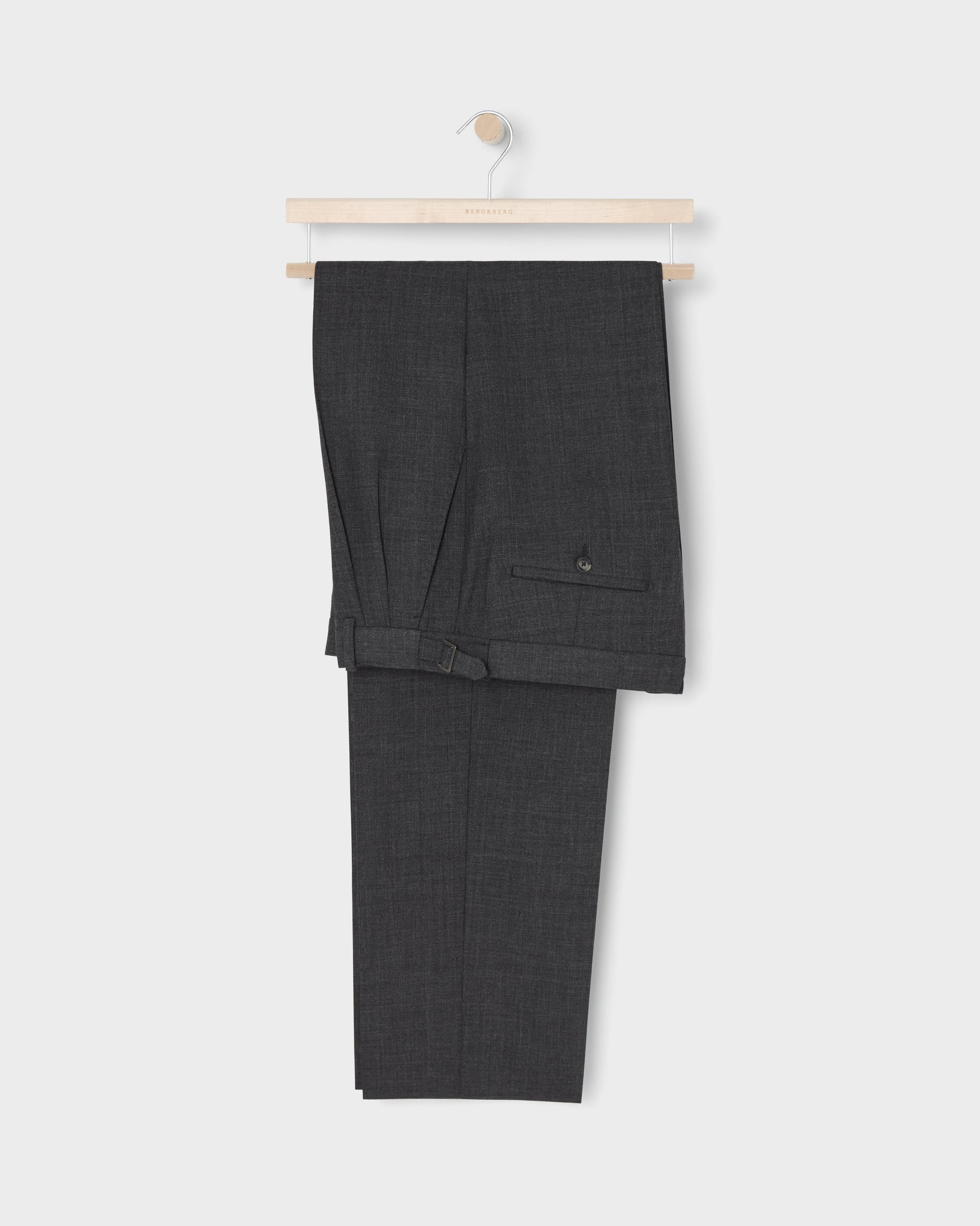 August High Twist Wool Trousers - Mid Grey Berg & Berg
