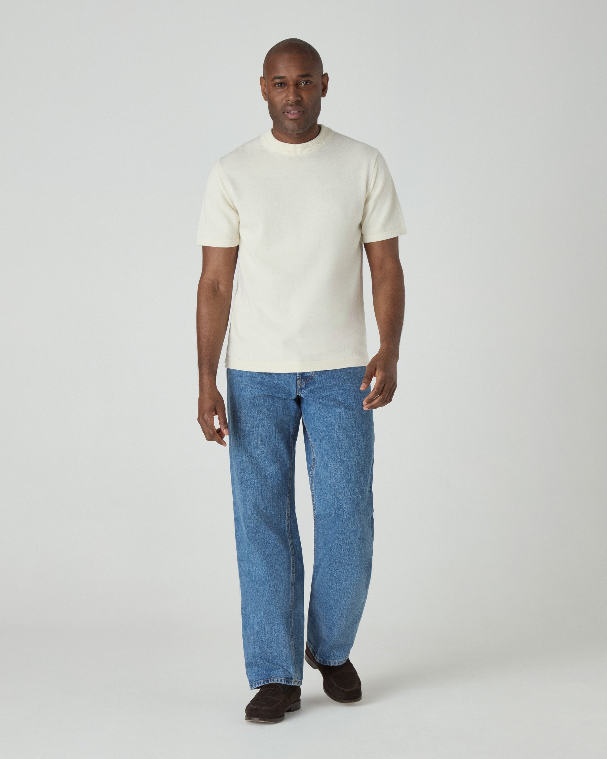 Bo Knitted T-Shirt - Ivory Berg & Berg