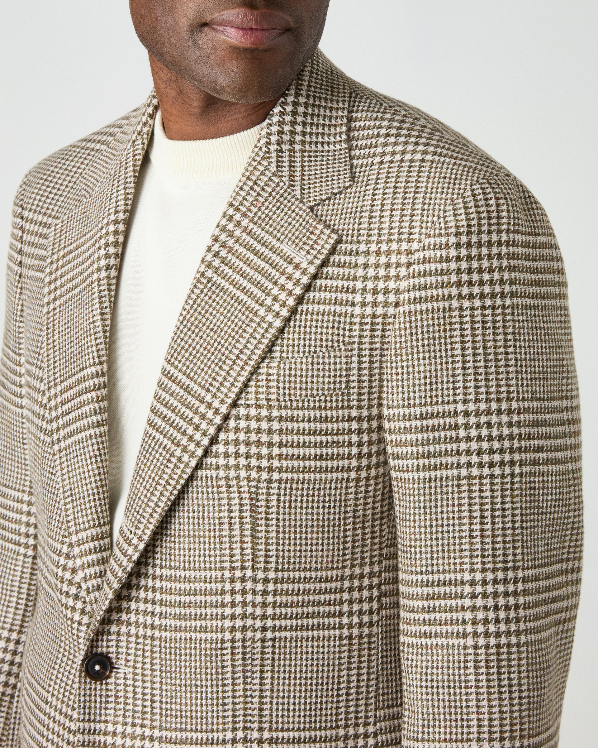 Dag Sport Summer Tweed Jacket - Moss/Ecru Berg & Berg