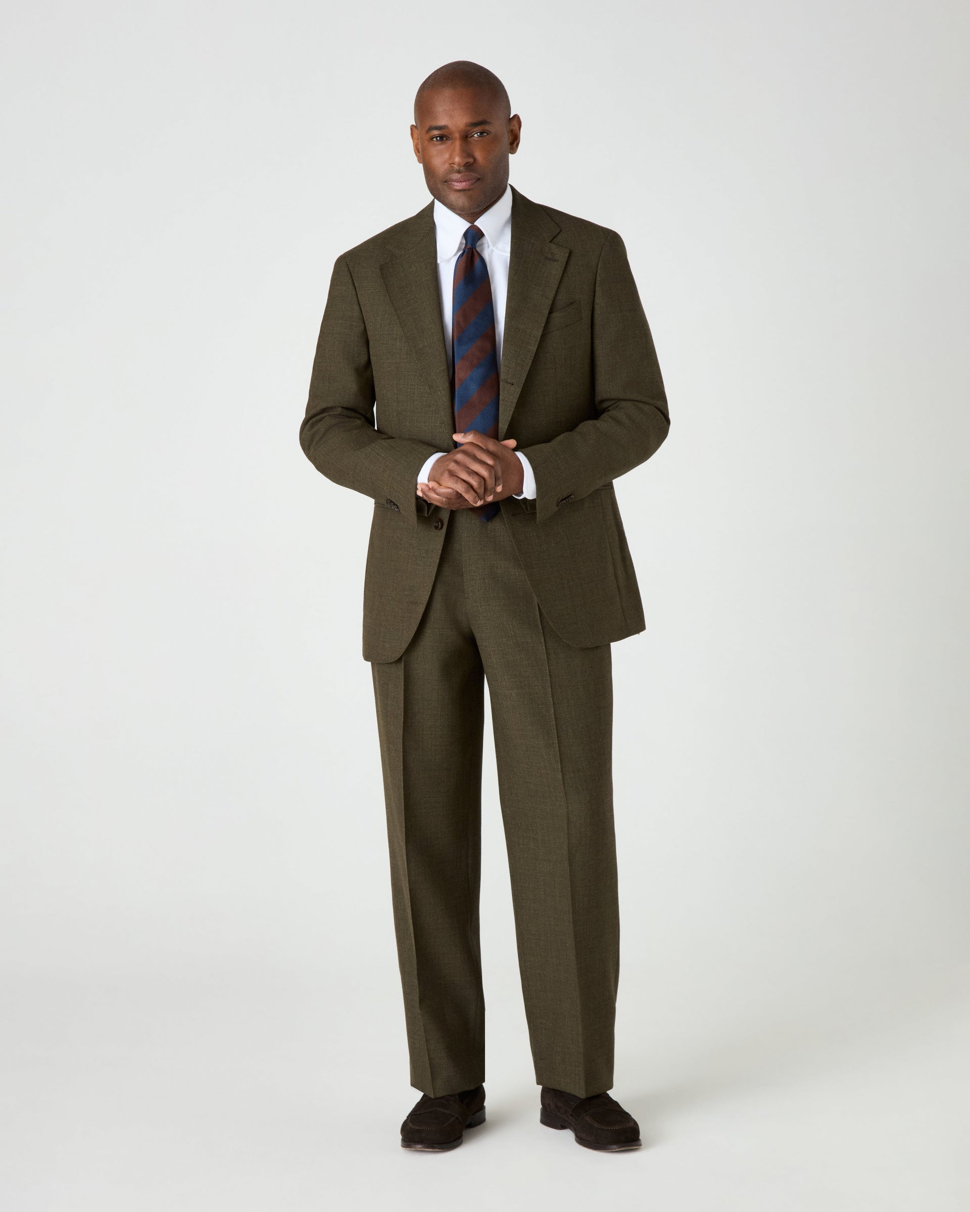 Dag High Twist Suit Jacket - Moss Green Berg & Berg