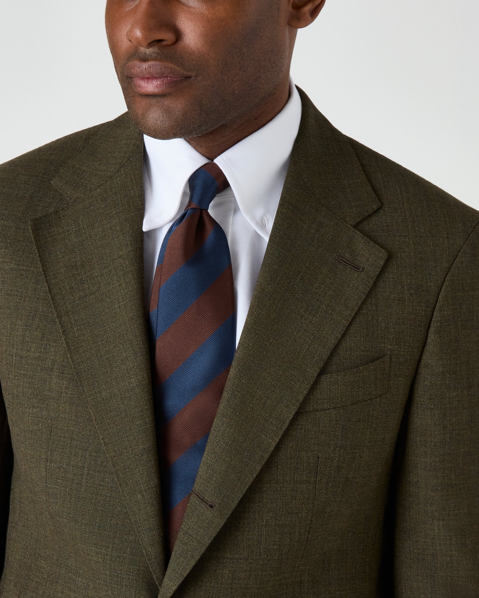 Dag High Twist Suit Jacket - Moss Green Berg & Berg