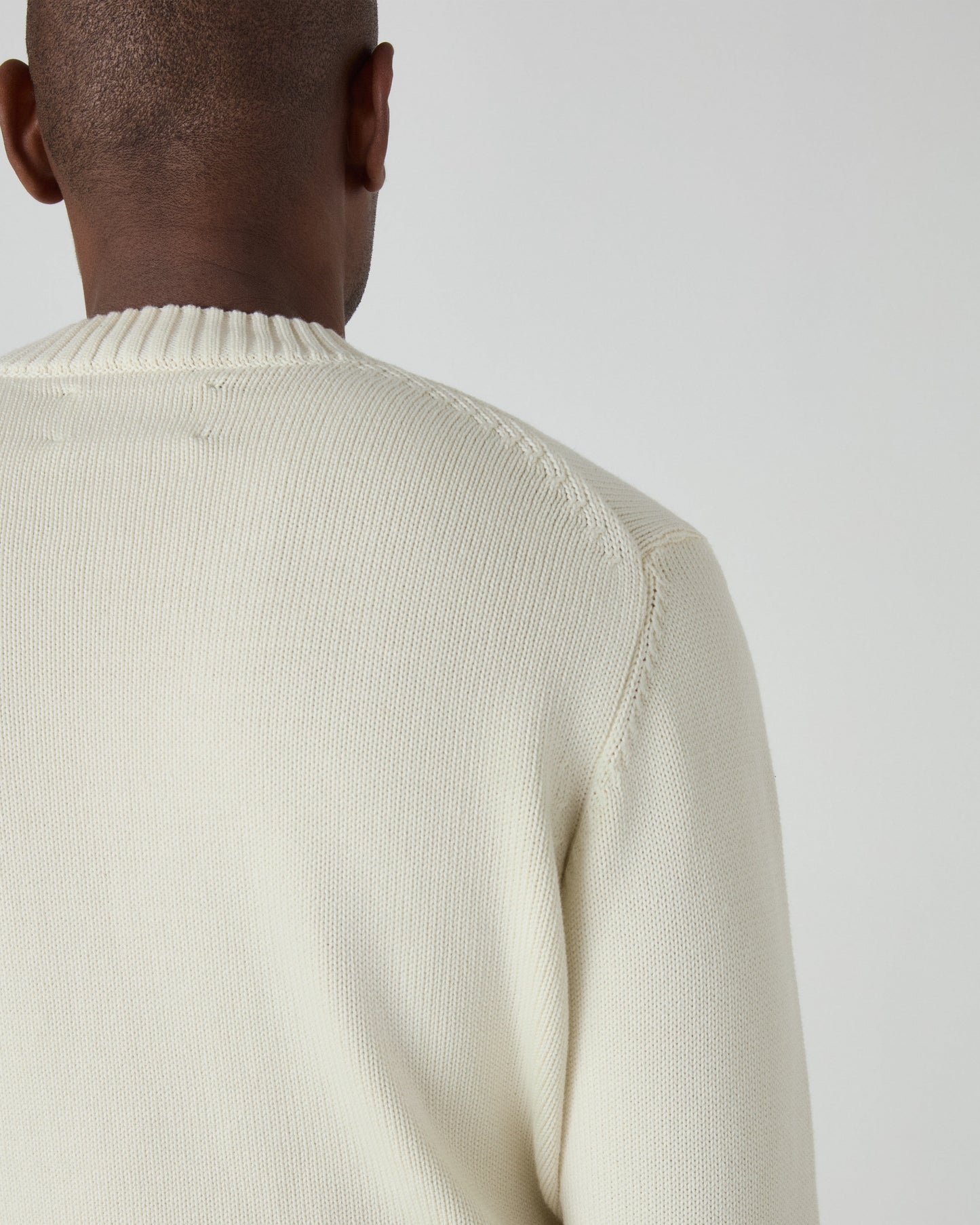 Ben Cotton Crew Neck - Ivory bergbergstore