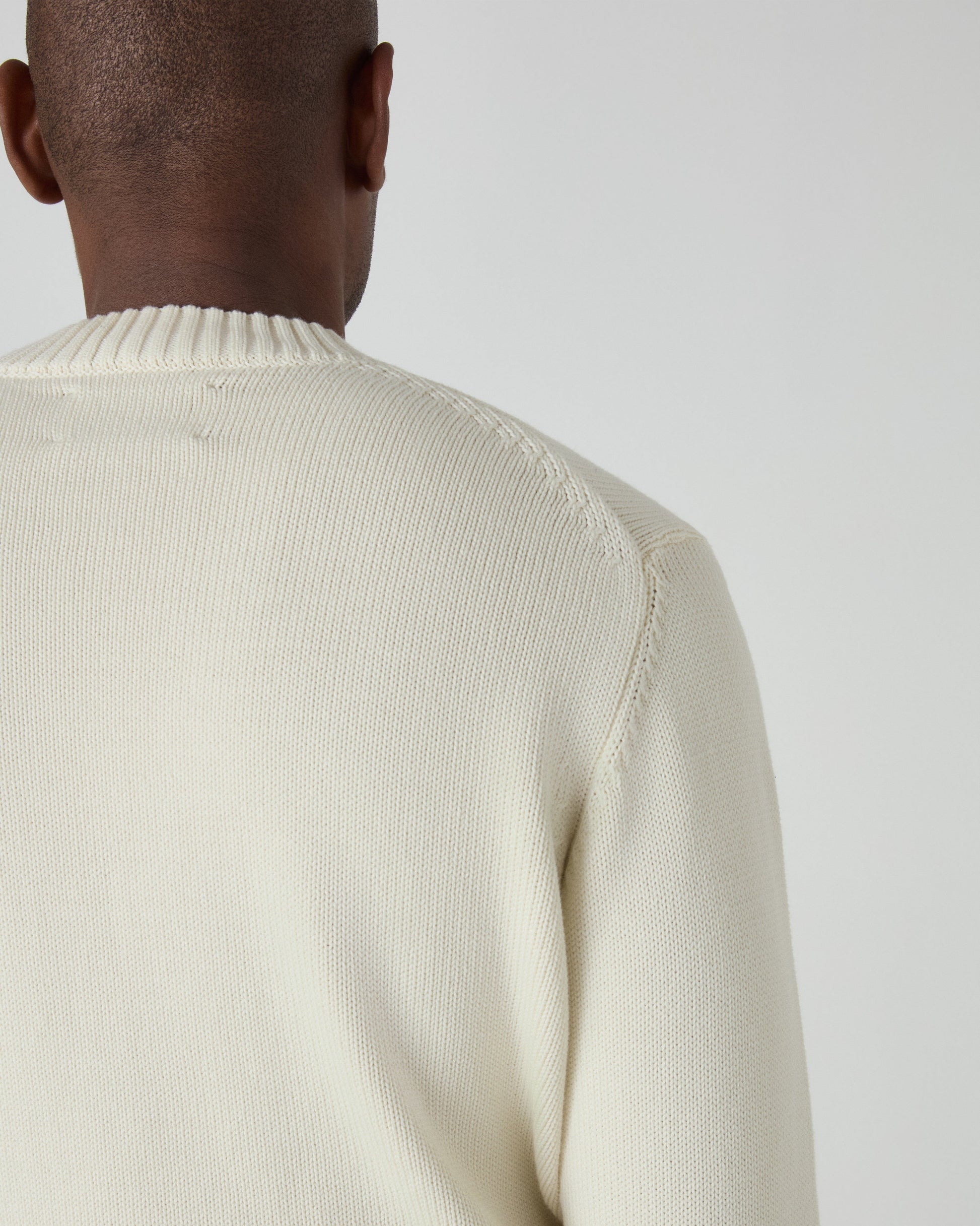 Ben Cotton Crew Neck - Ivory bergbergstore