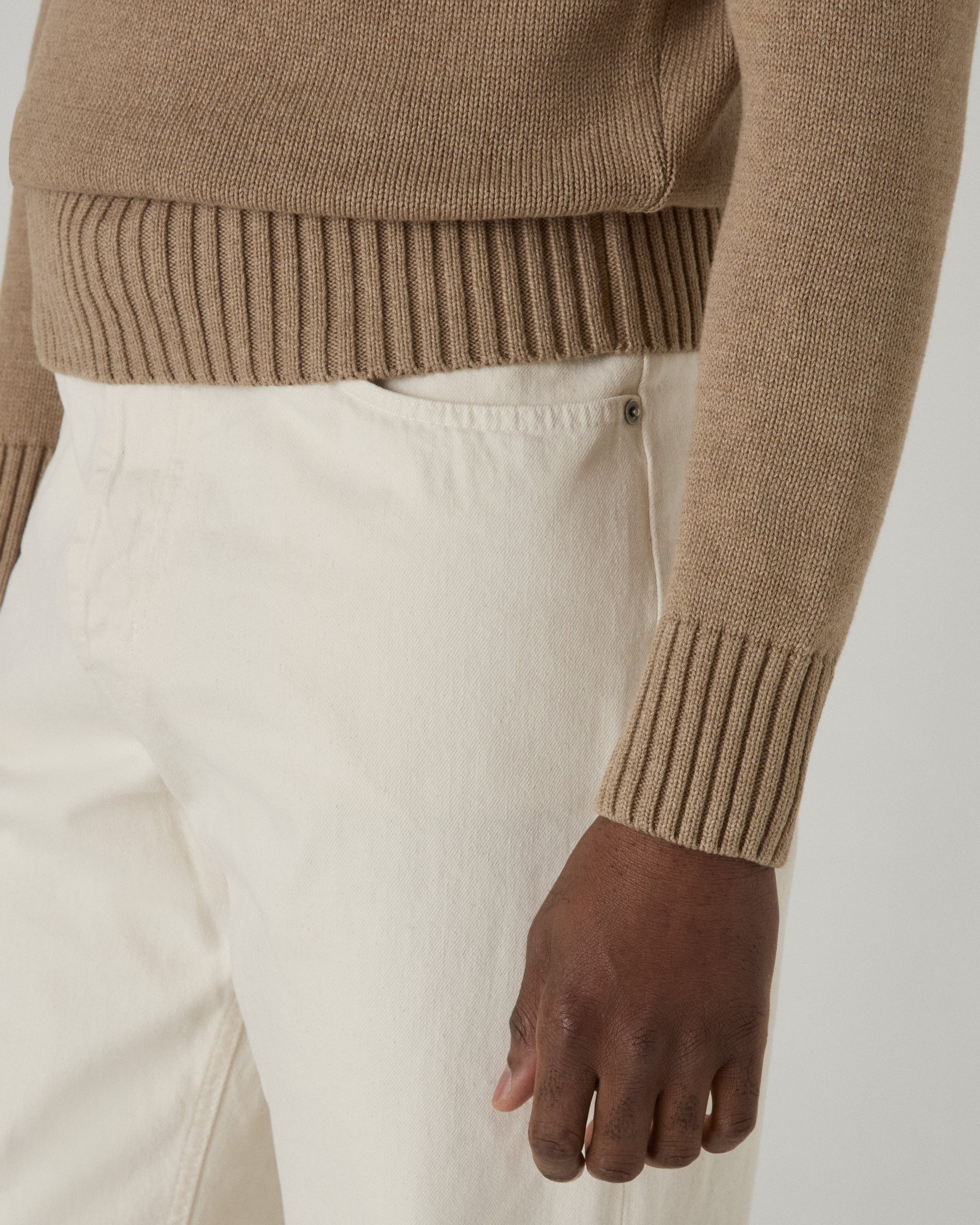 Ben Cotton Crew Neck - Hazel Brown bergbergstore