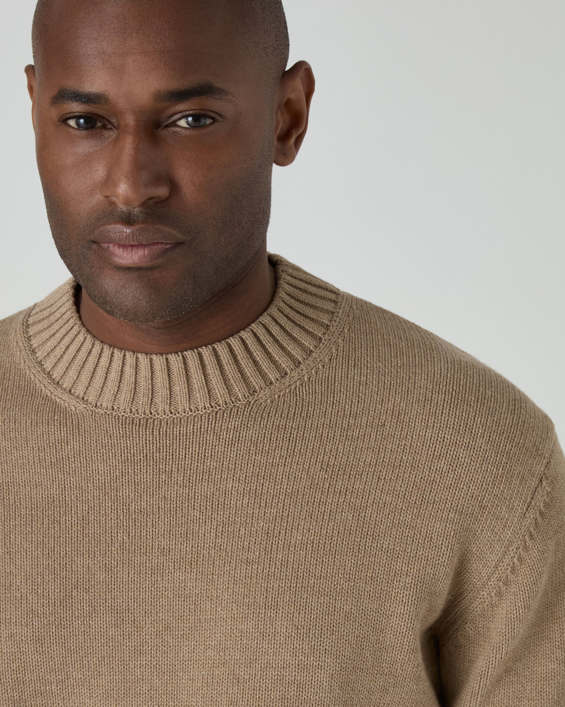 Ben Cotton Crew Neck - Hazel Brown bergbergstore