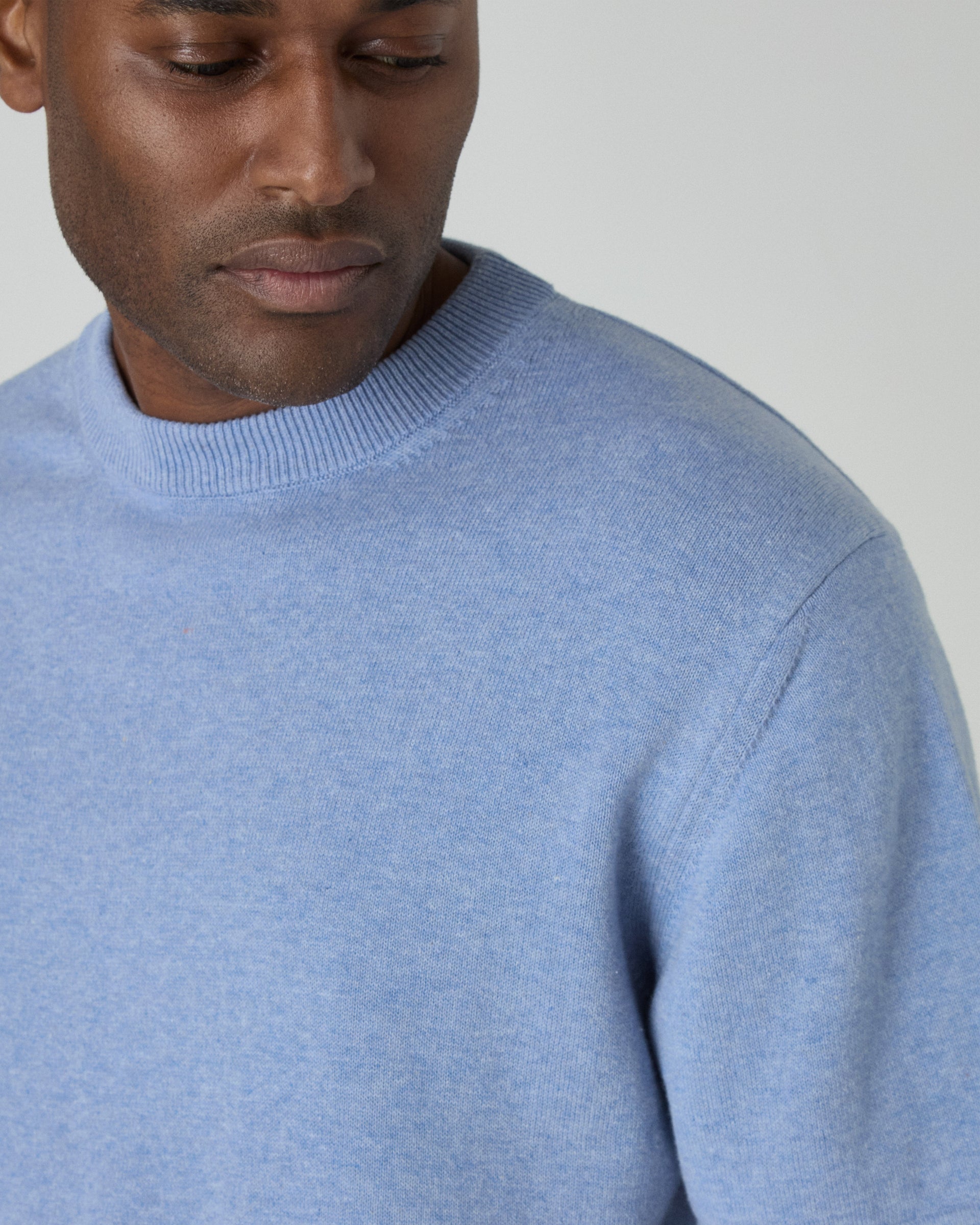 Bo Knitted T-Shirt - Powder Blue | Berg & Berg