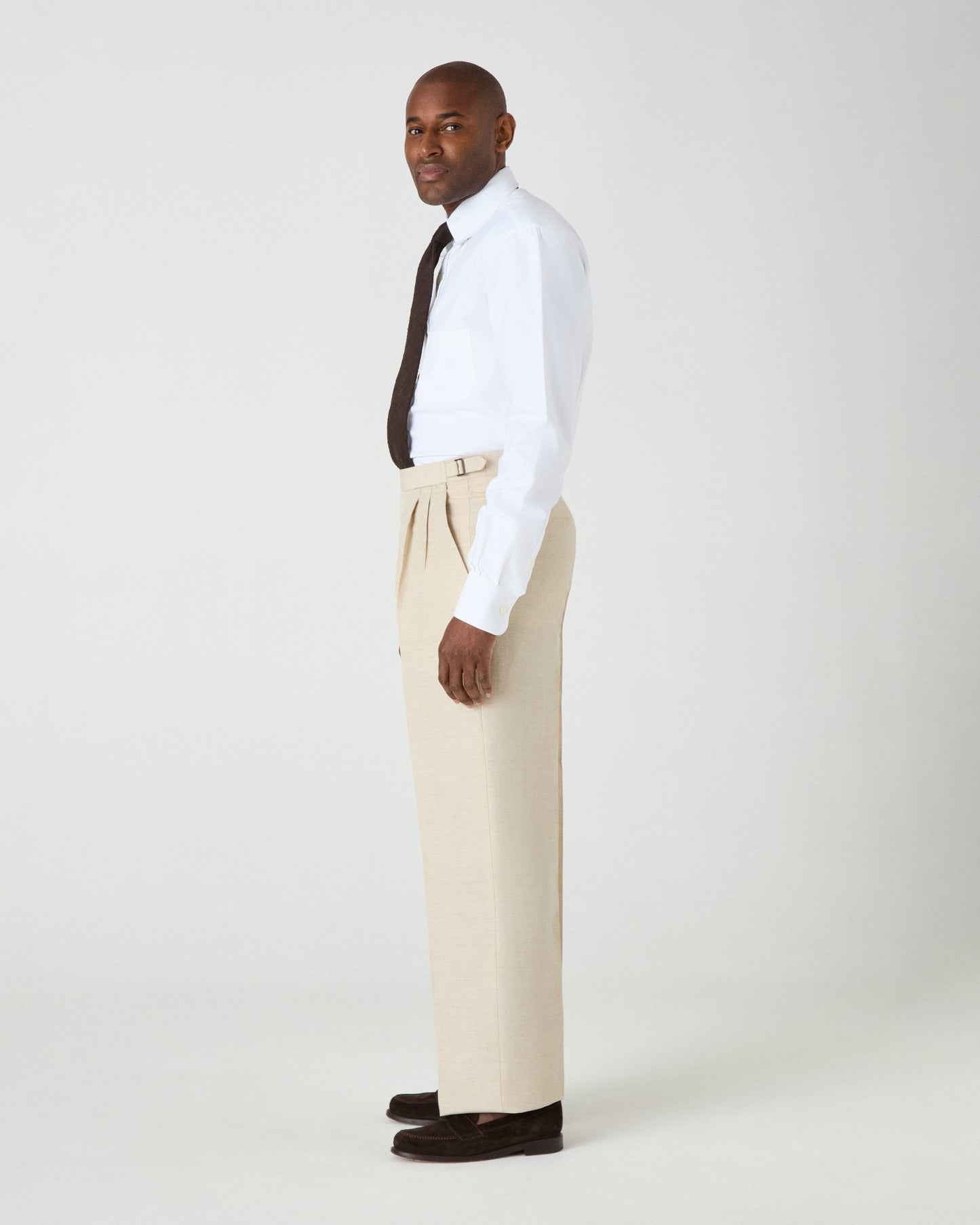 August Wool/Linen Trousers - Sand Berg & Berg