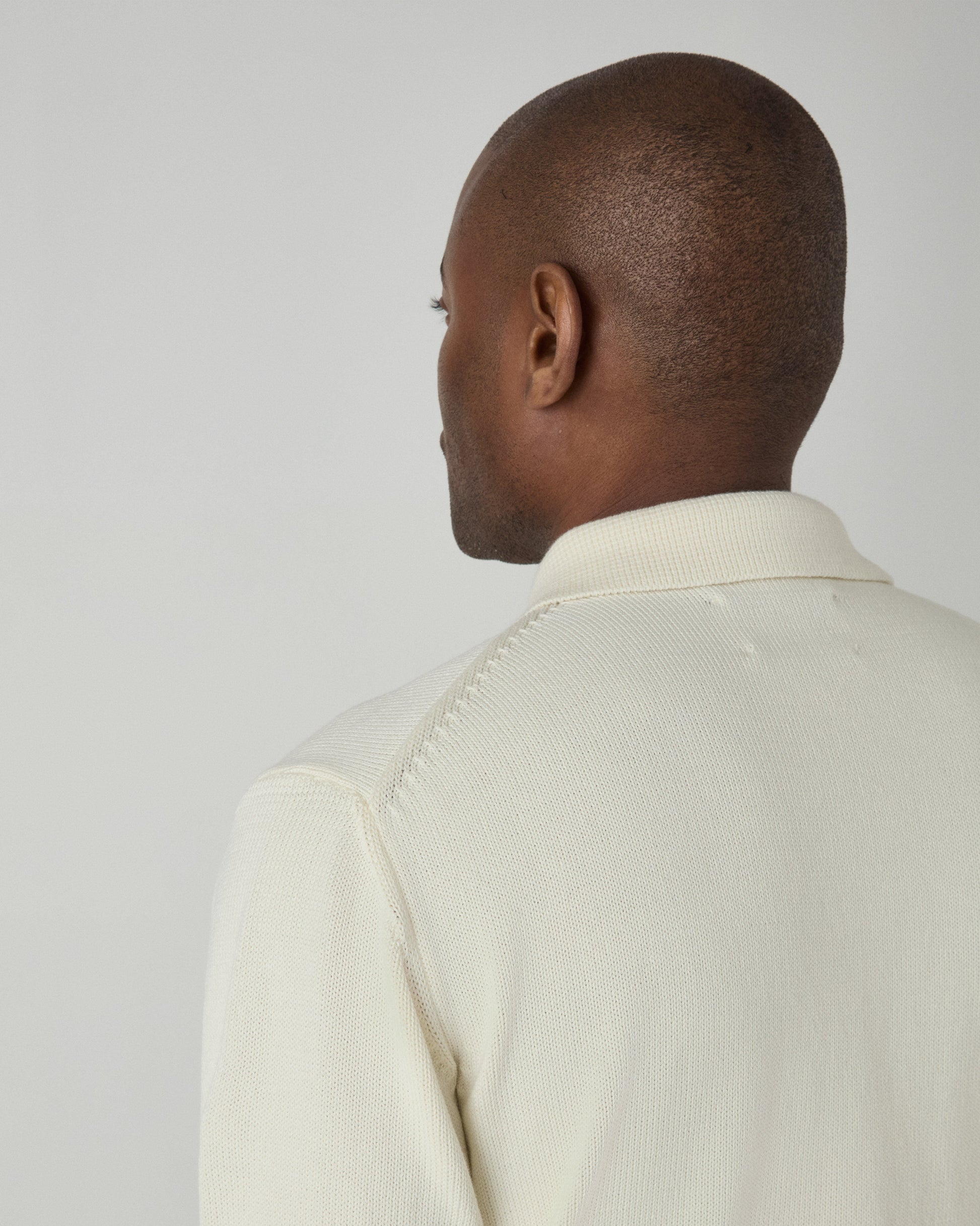 Bror Knitted Polo - Ivory Berg & Berg