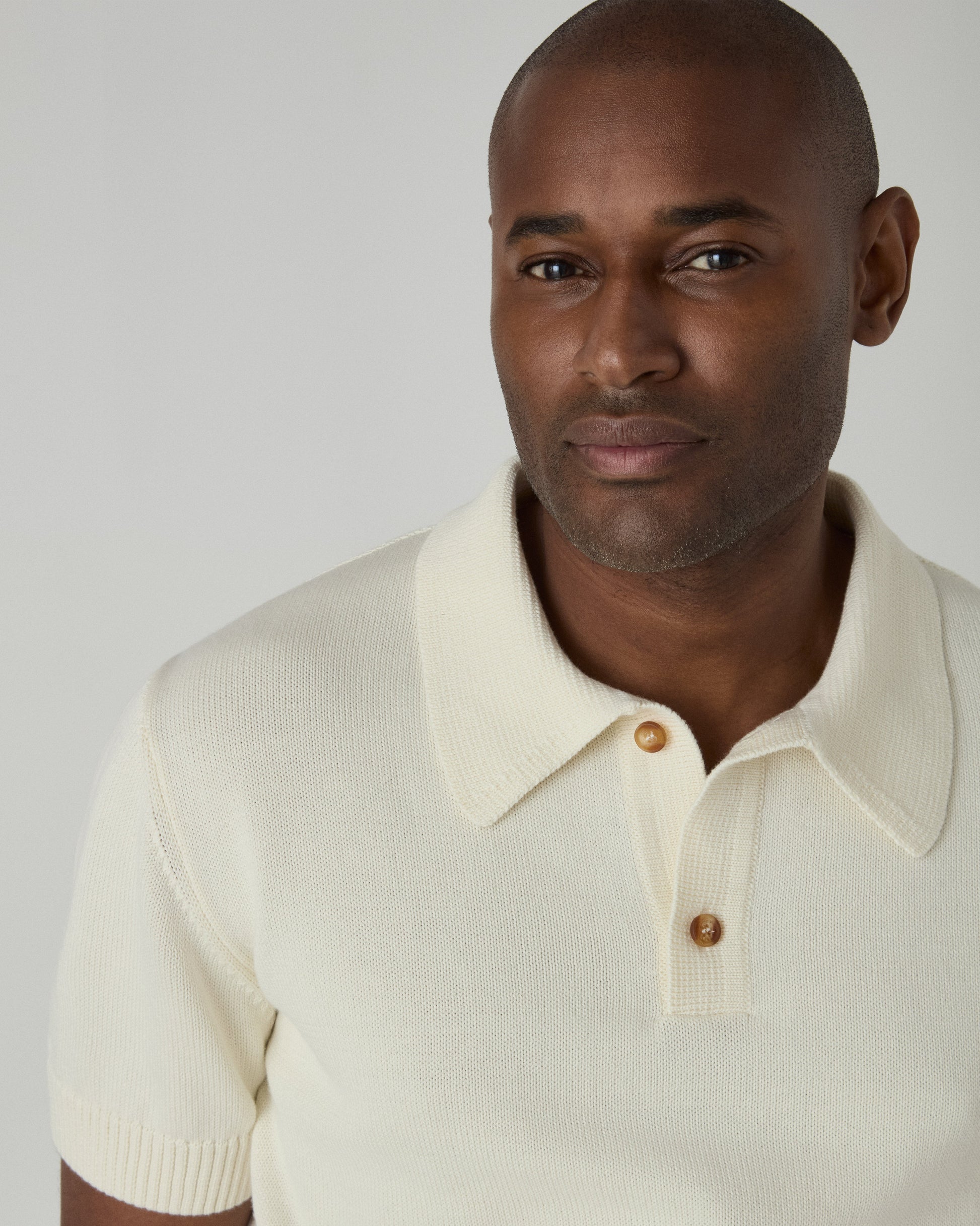 Bror Knitted Polo - Ivory Berg & Berg