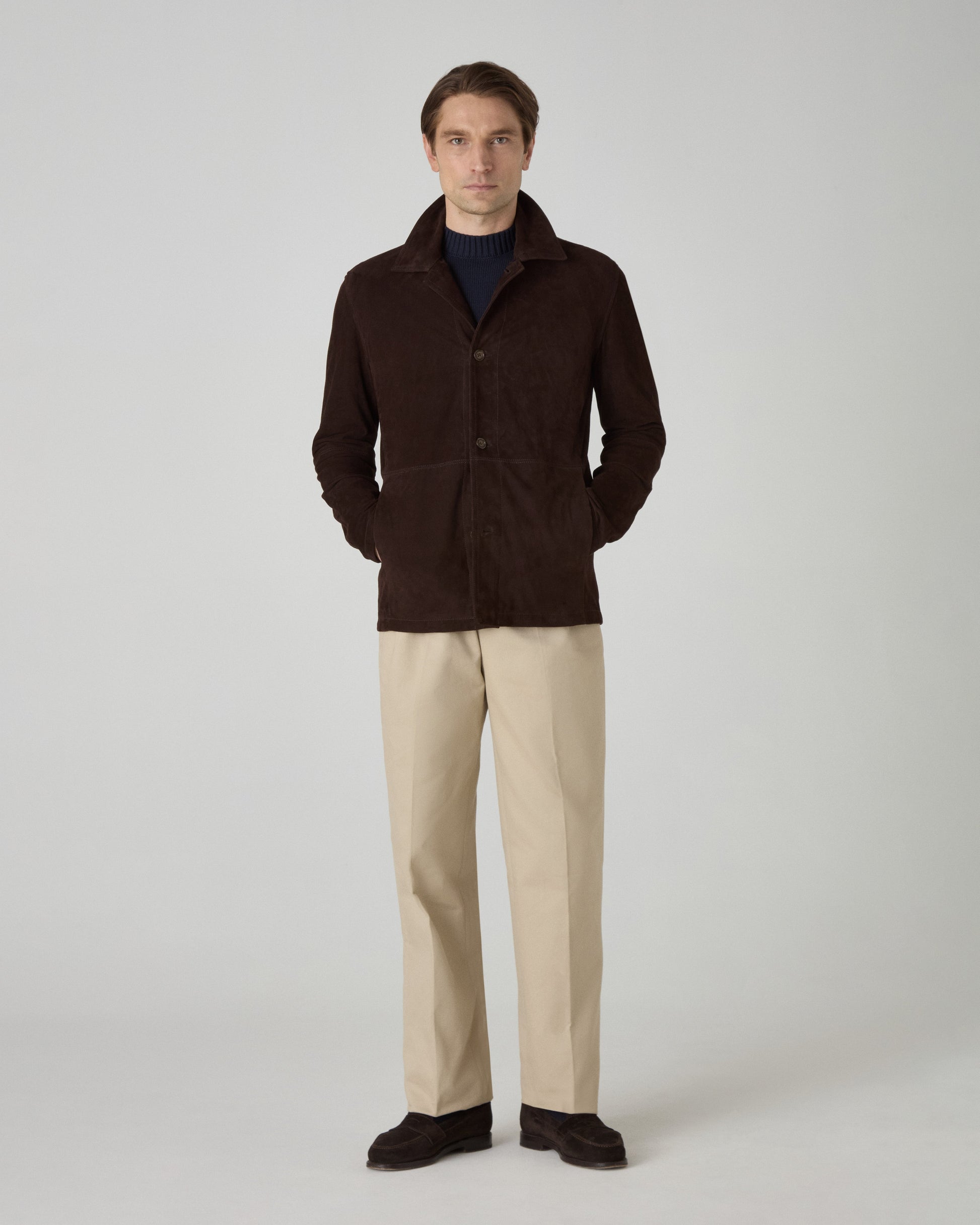 Noel Suede Jacket - Chocolate Brown Berg & Berg