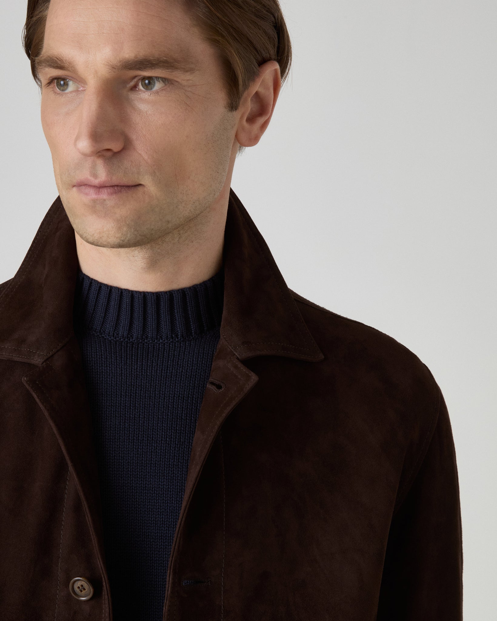 Noel Suede Jacket - Chocolate Brown Berg & Berg