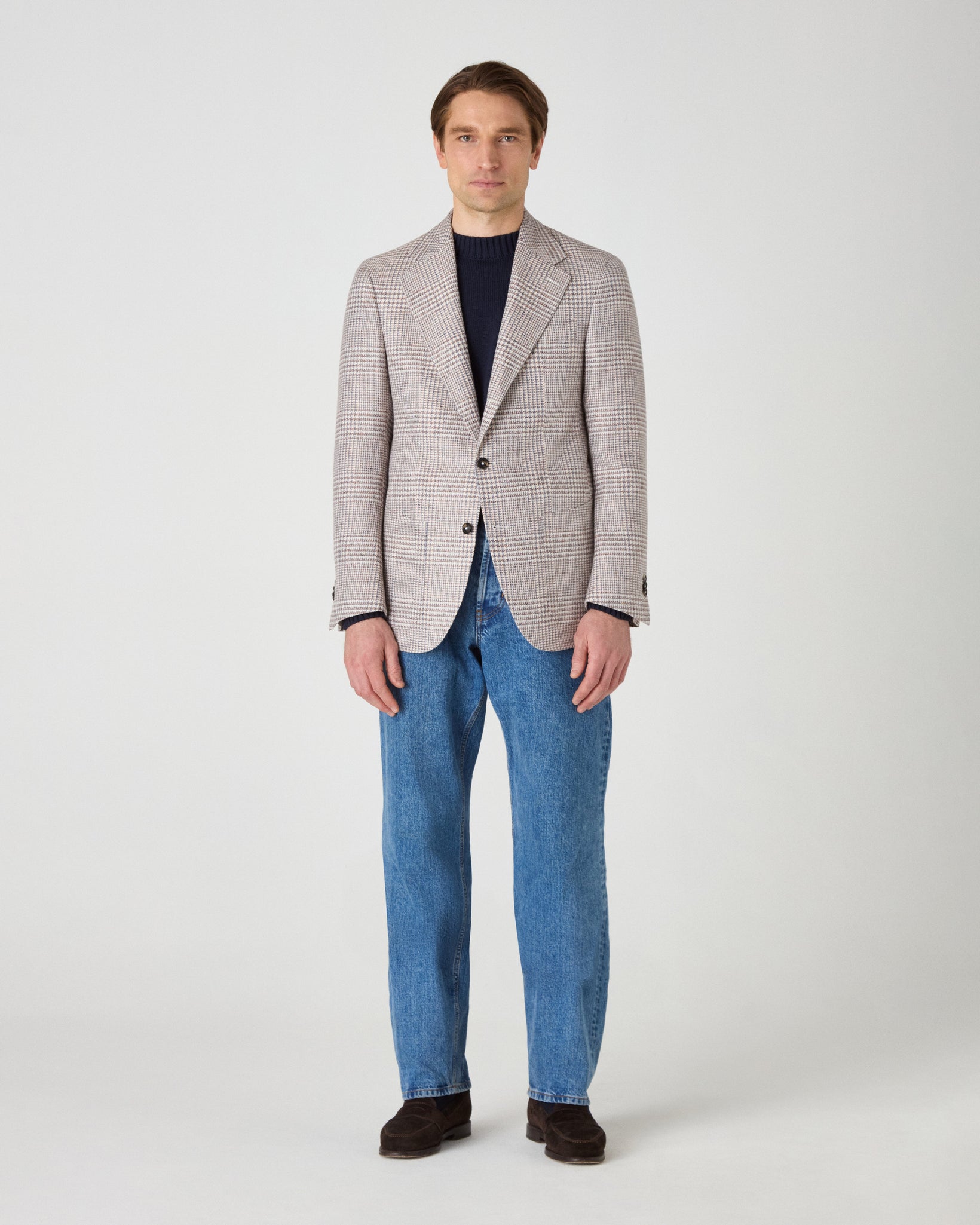 Dag Sport Summer Tweed Jacket - Light Blue/Ecru | Berg & Berg