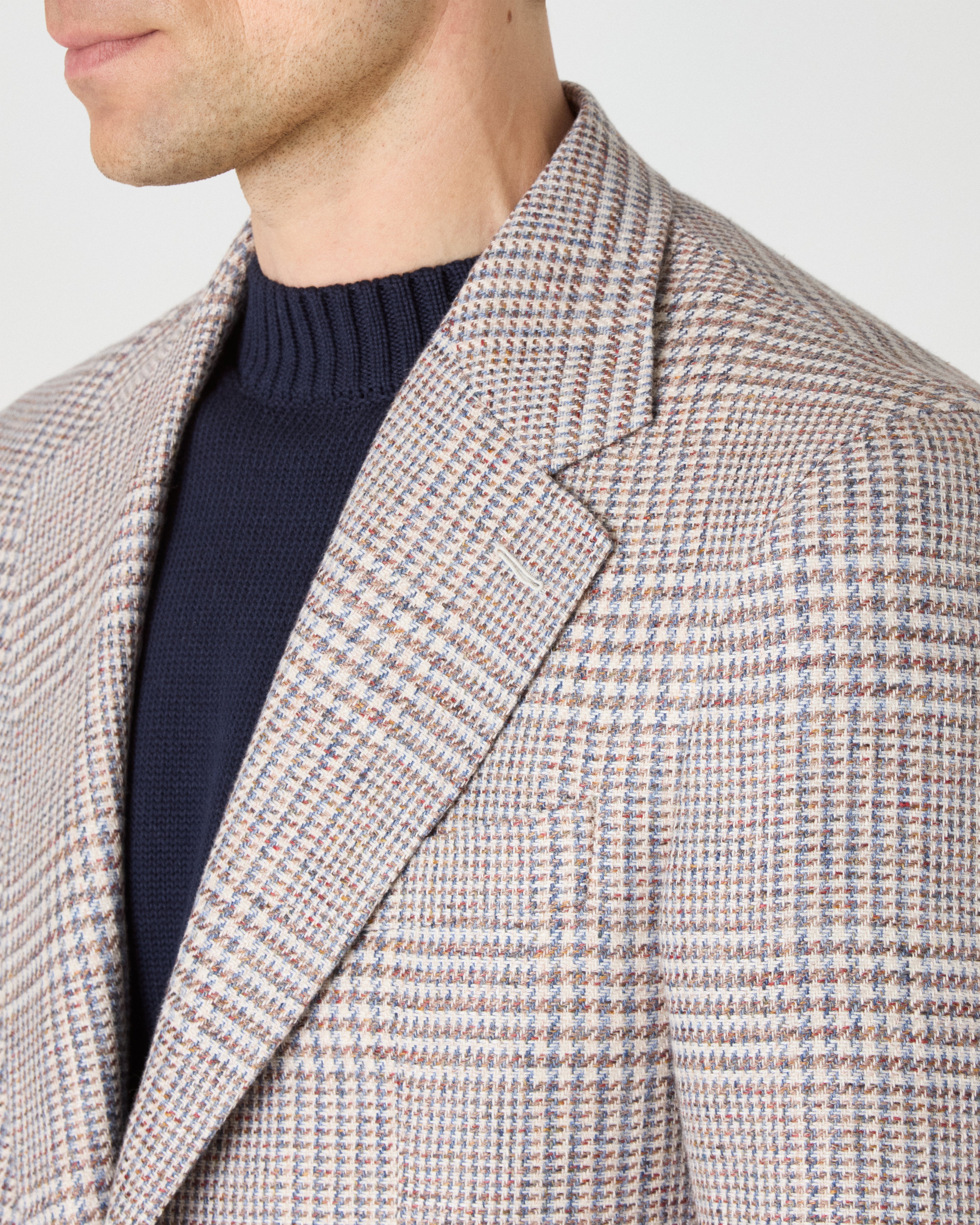 Dag Sport Summer Tweed Jacket - Light Blue/Ecru Berg & Berg