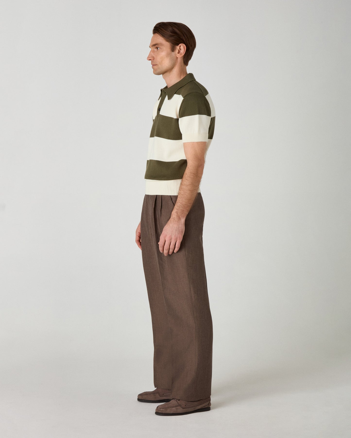 August Wool/Linen Trousers - Taupe Berg & Berg