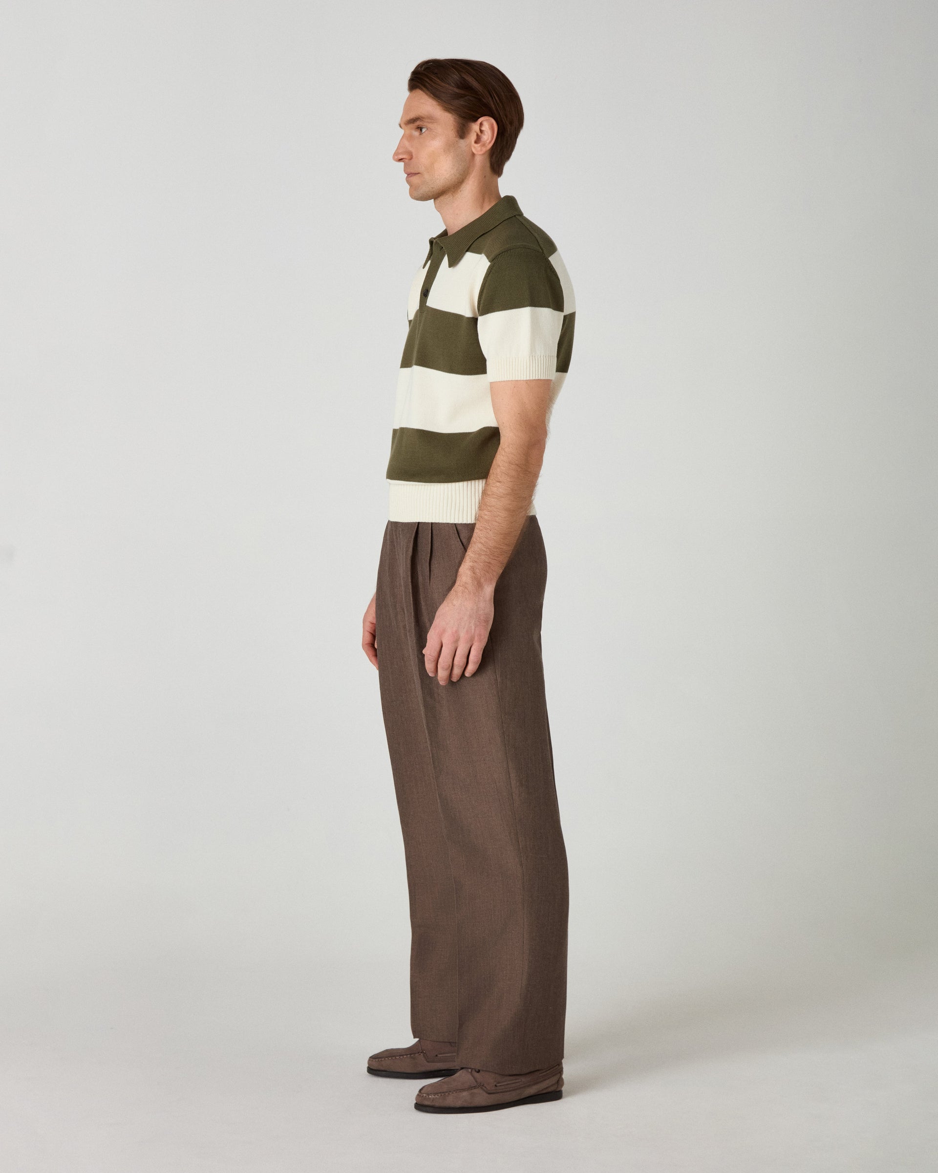 August Wool/Linen Trousers - Taupe Berg & Berg