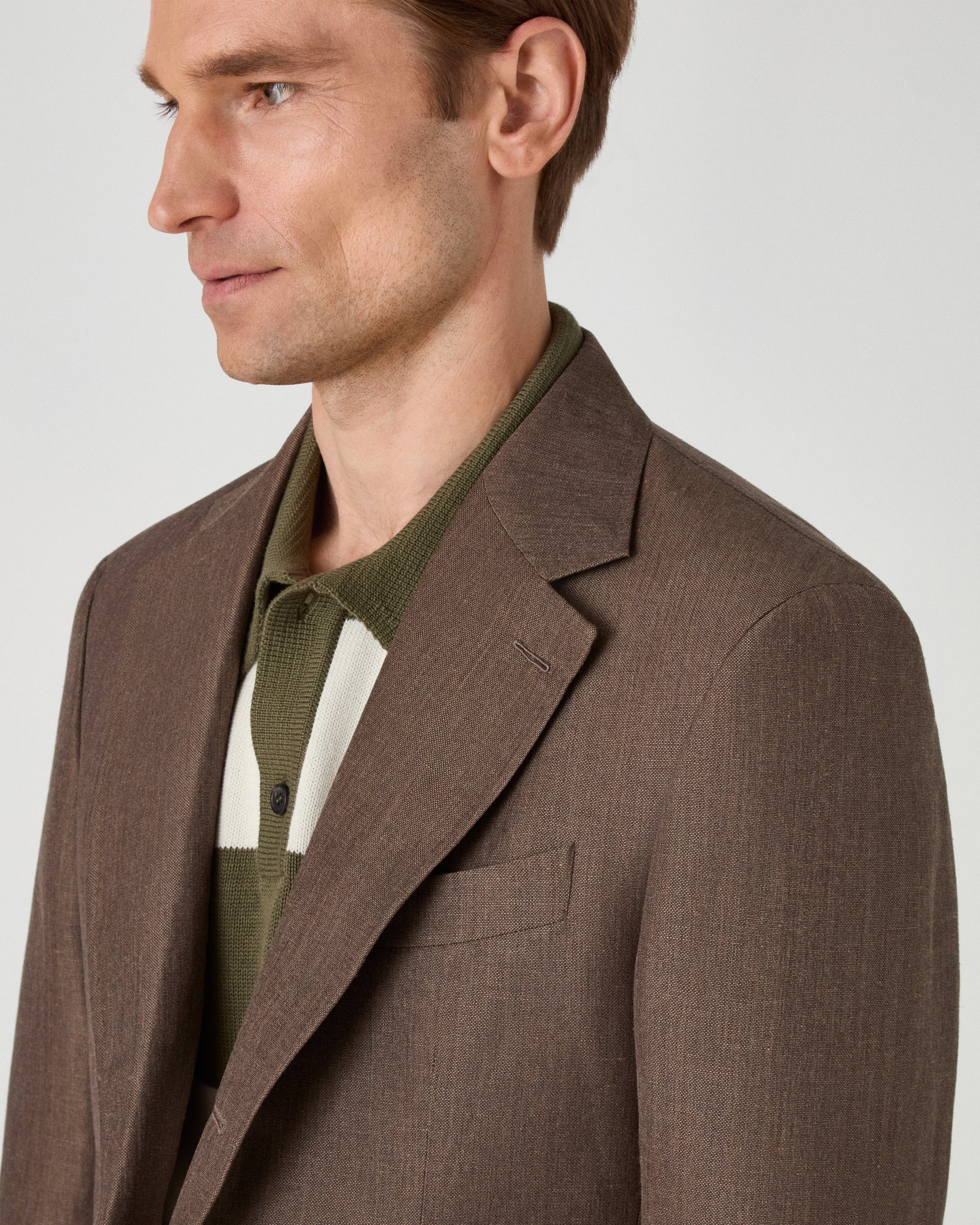Dag Sport Wool/Linen Suit Jacket - Taupe Berg & Berg