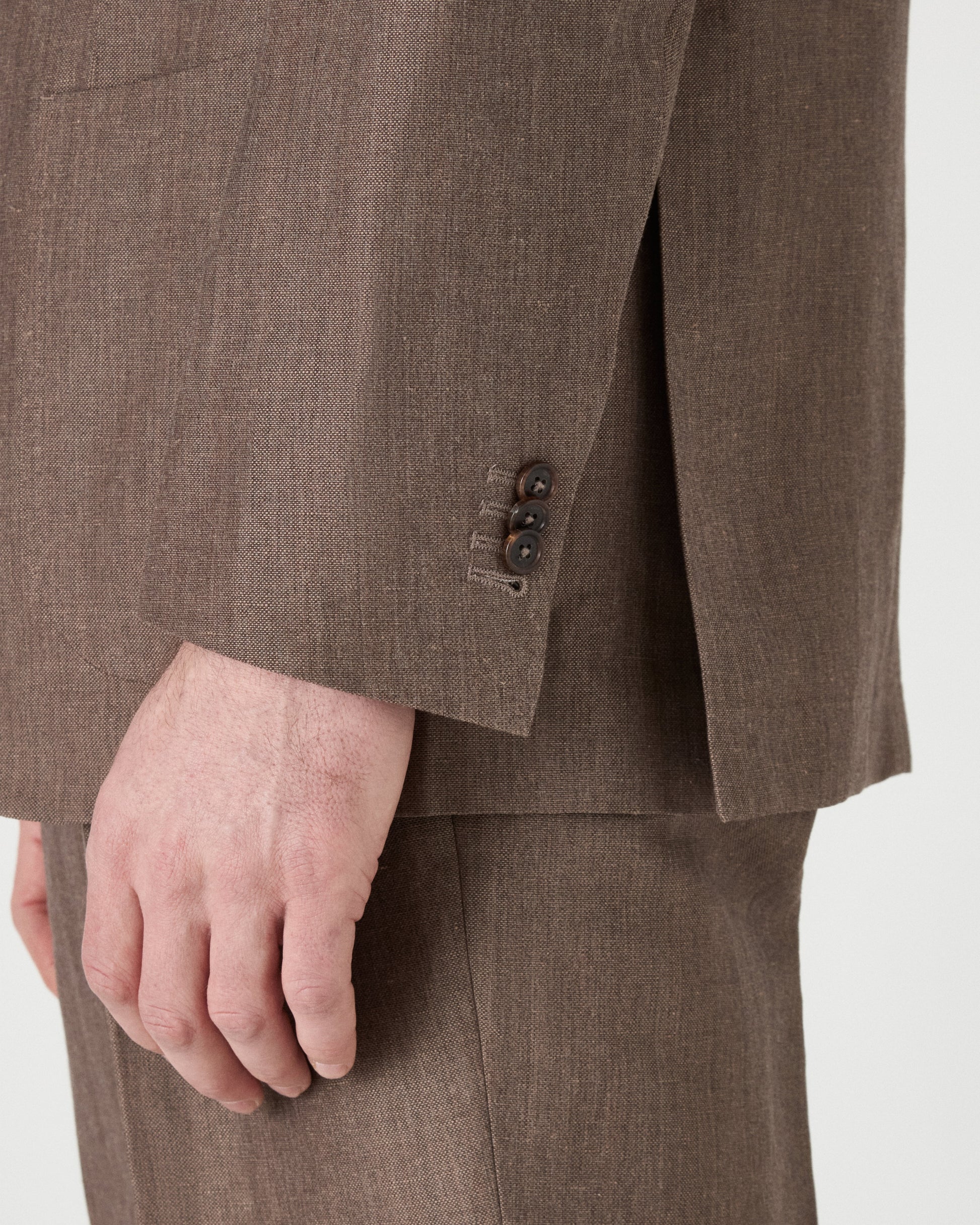 Dag Sport Wool/Linen Suit Jacket - Taupe Berg & Berg