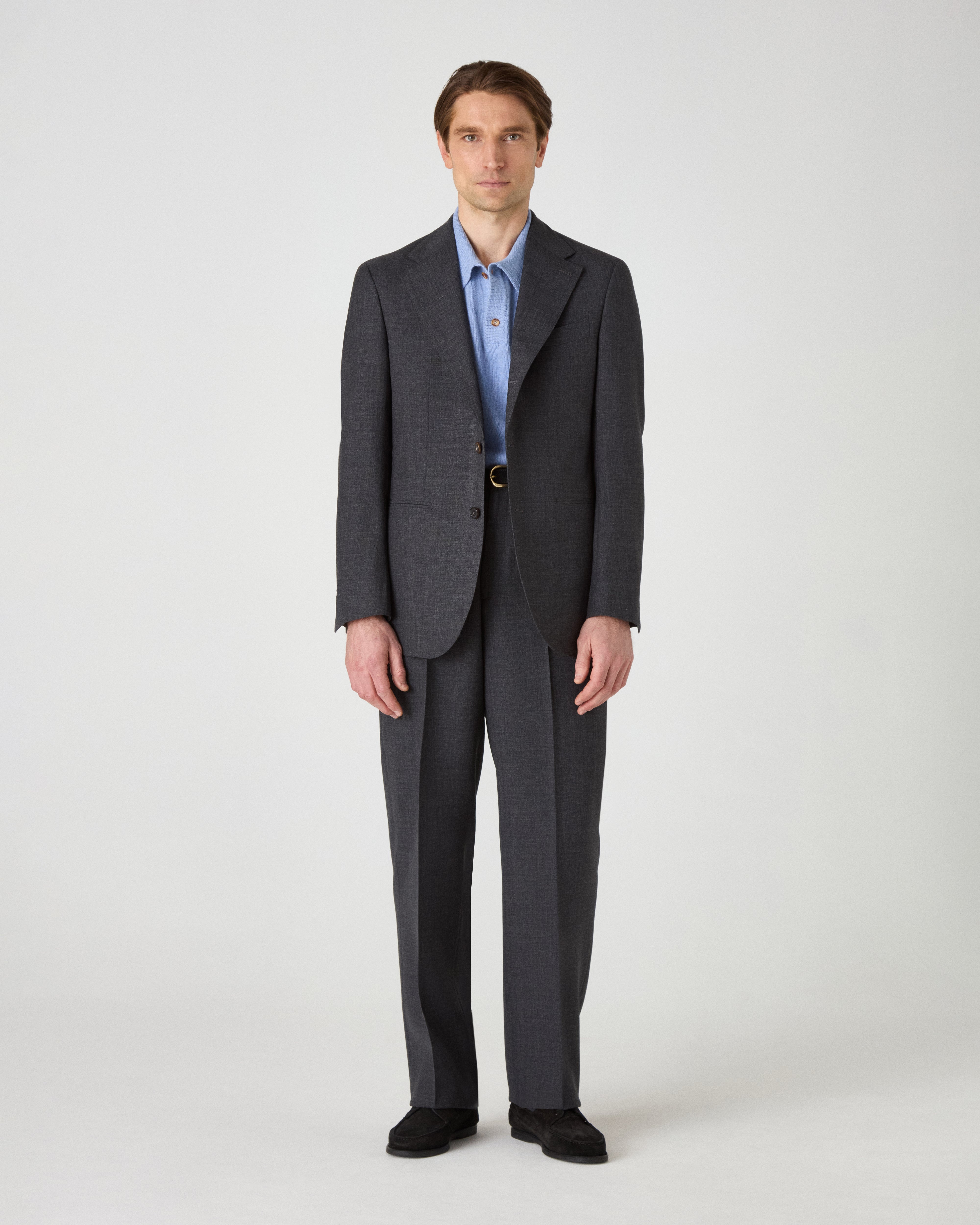 Dag High Twist Suit Jacket - Mid Grey | Berg & Berg