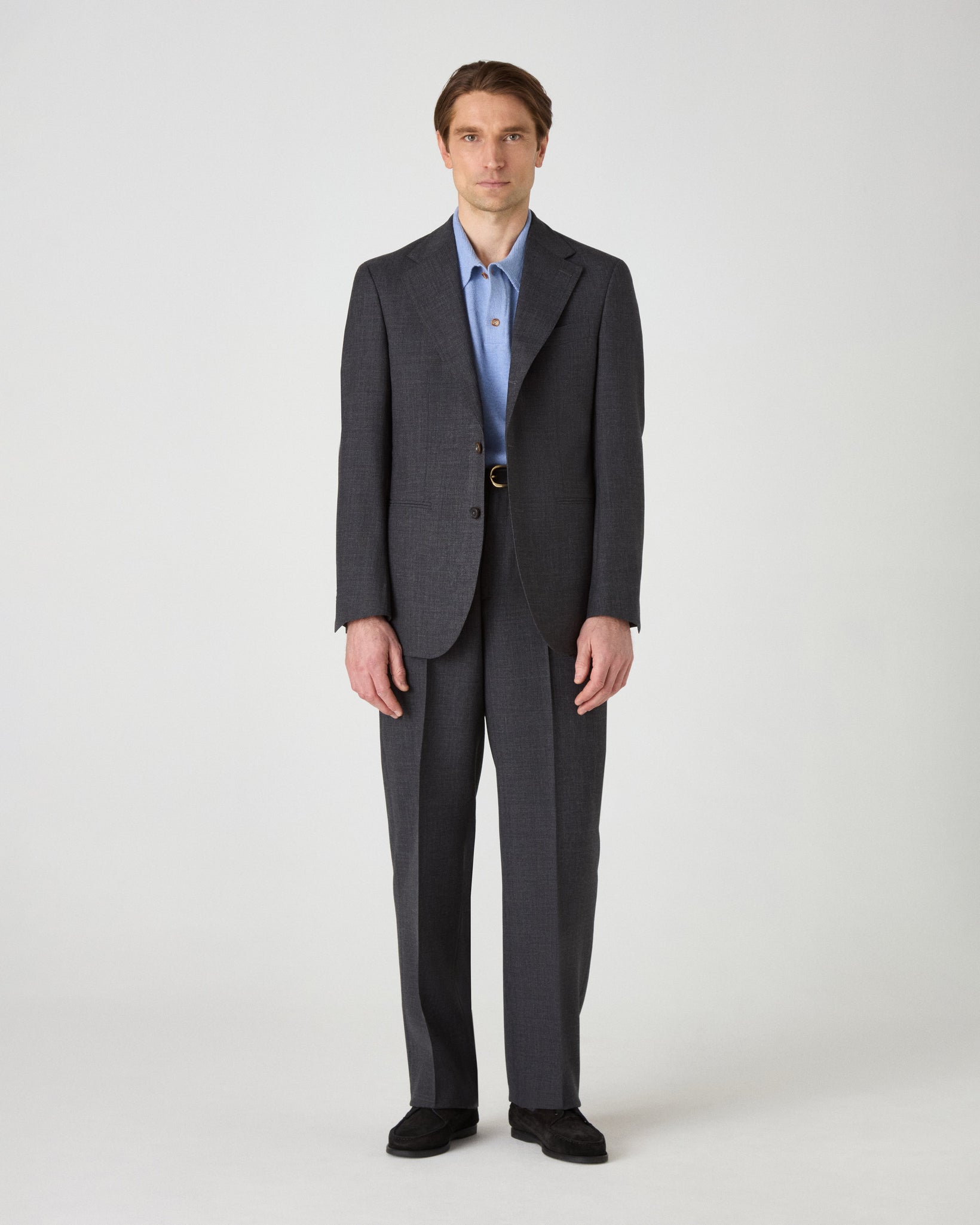 Dag High Twist Suit Jacket - Mid Grey | Berg & Berg