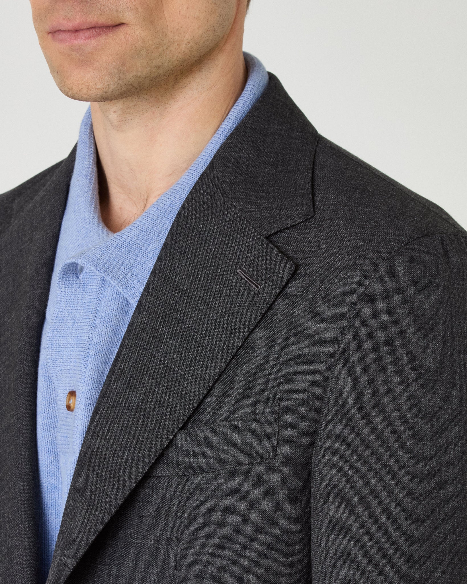 Dag High Twist Suit Jacket - Mid Grey | Berg & Berg