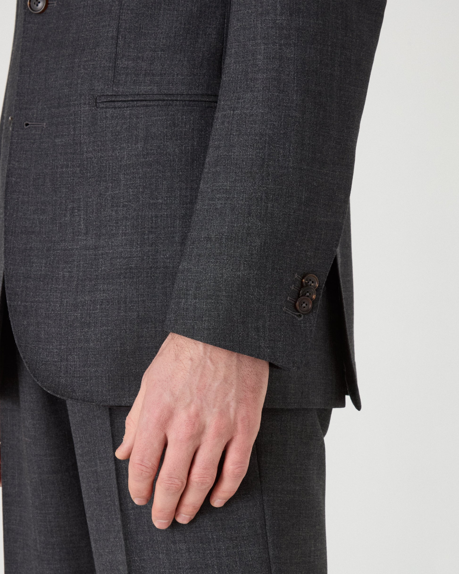 Dag High Twist Suit Jacket - Mid Grey | Berg & Berg
