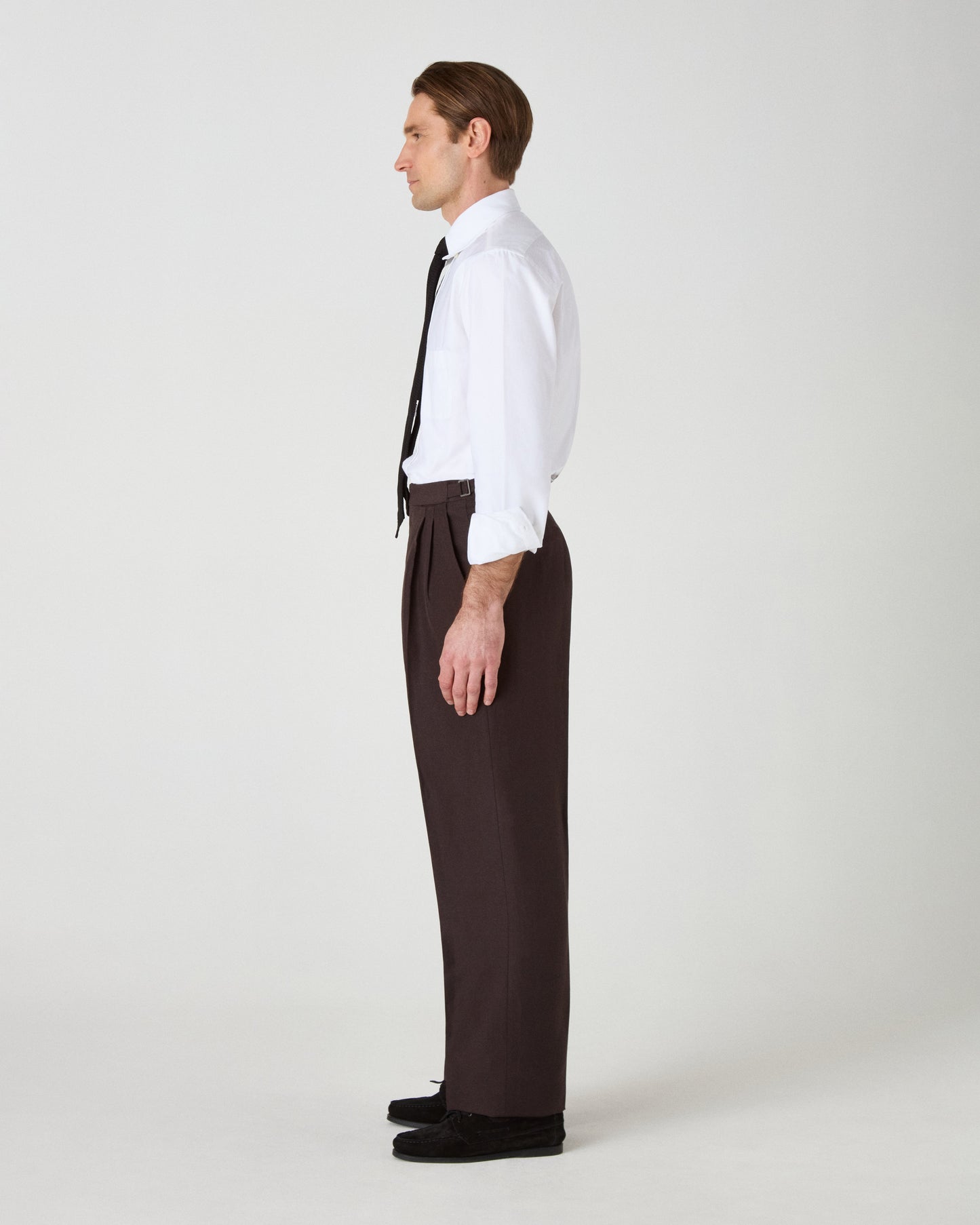 August Wool/Linen Trousers - Brown Berg & Berg