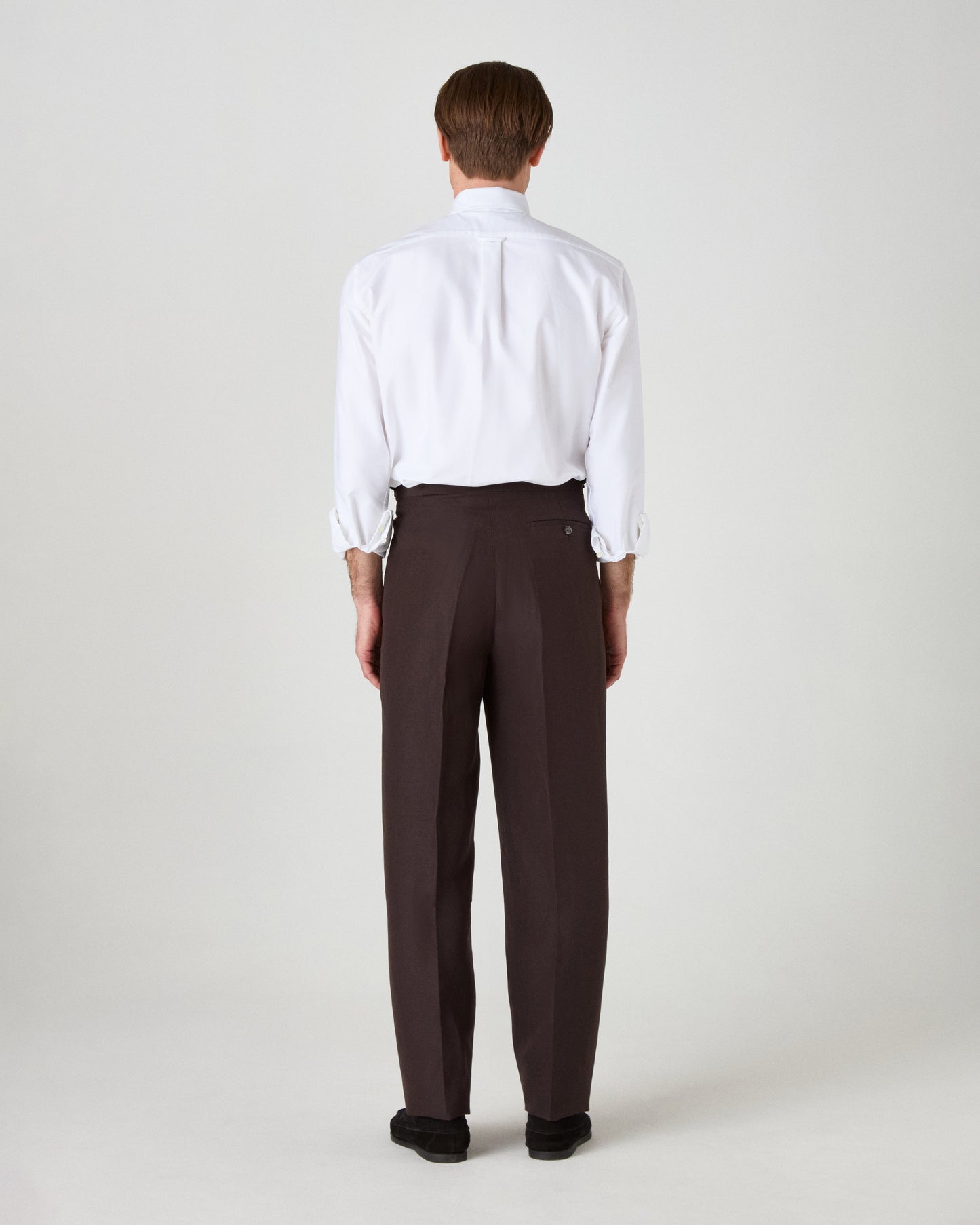 August Wool/Linen Trousers - Brown Berg & Berg