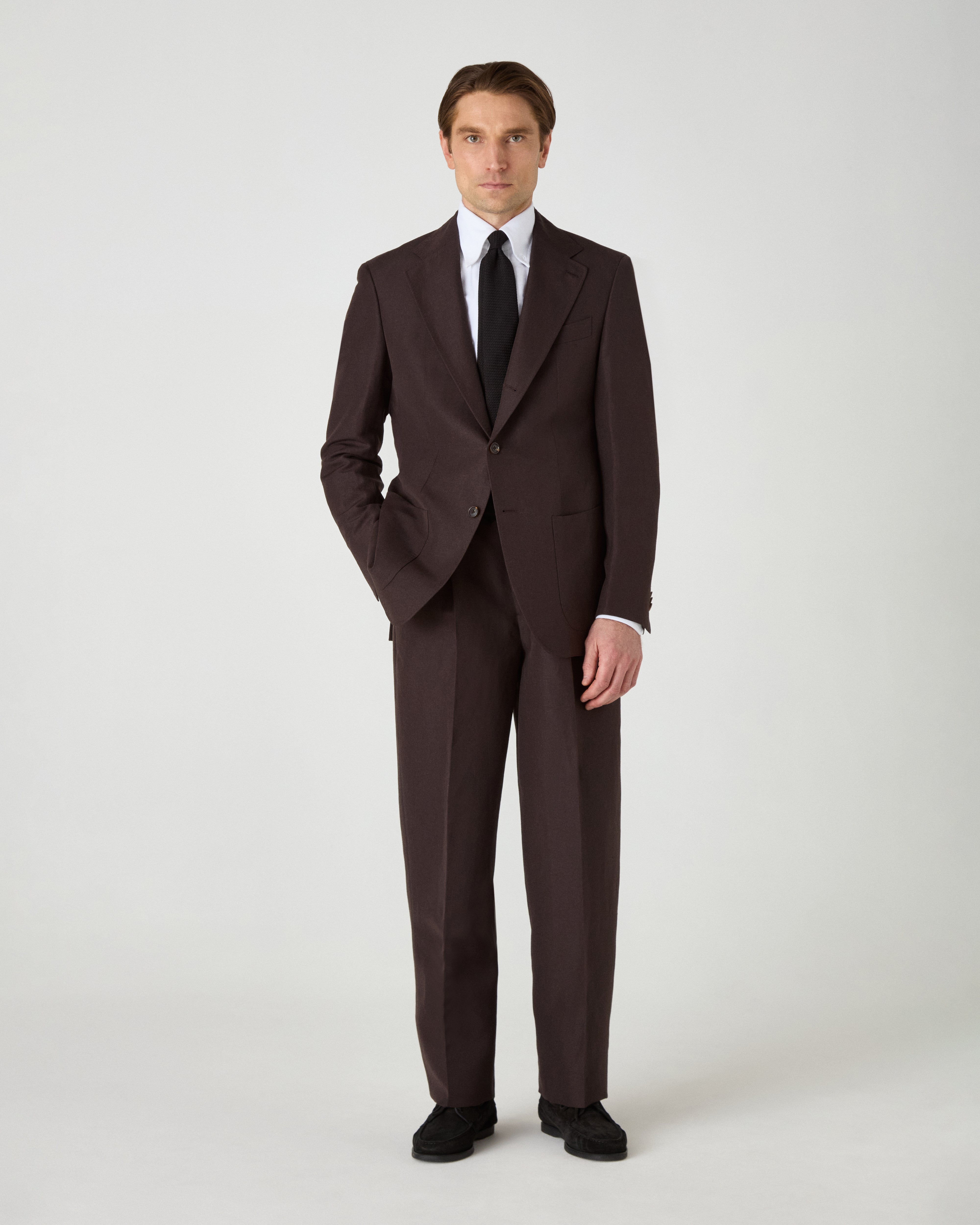 Dag Sport Wool/Linen Suit Jacket - Brown | Berg & Berg
