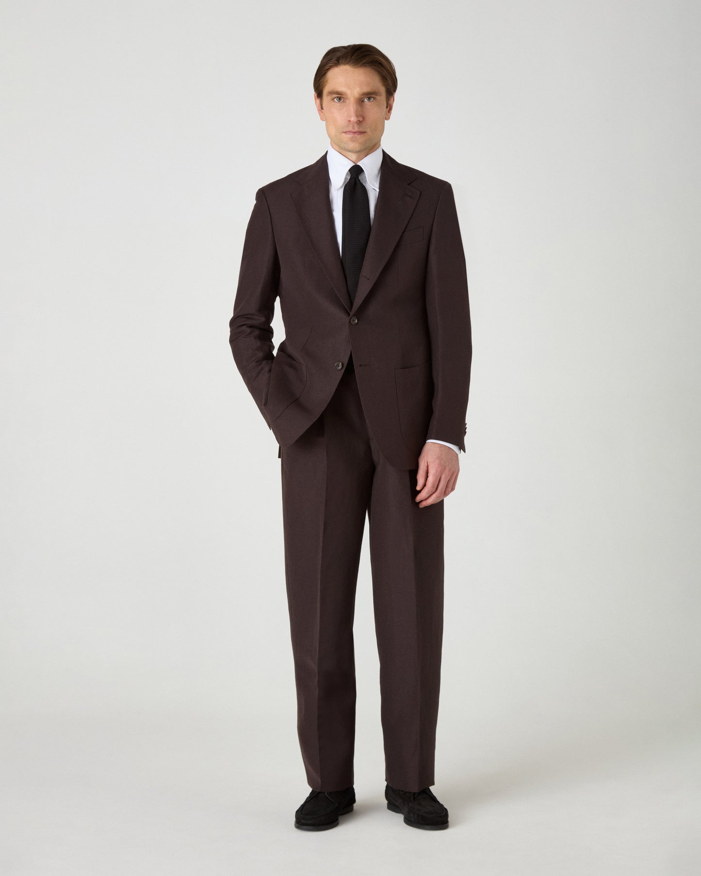 Dag Sport Wool/Linen Suit Jacket - Brown | Berg & Berg