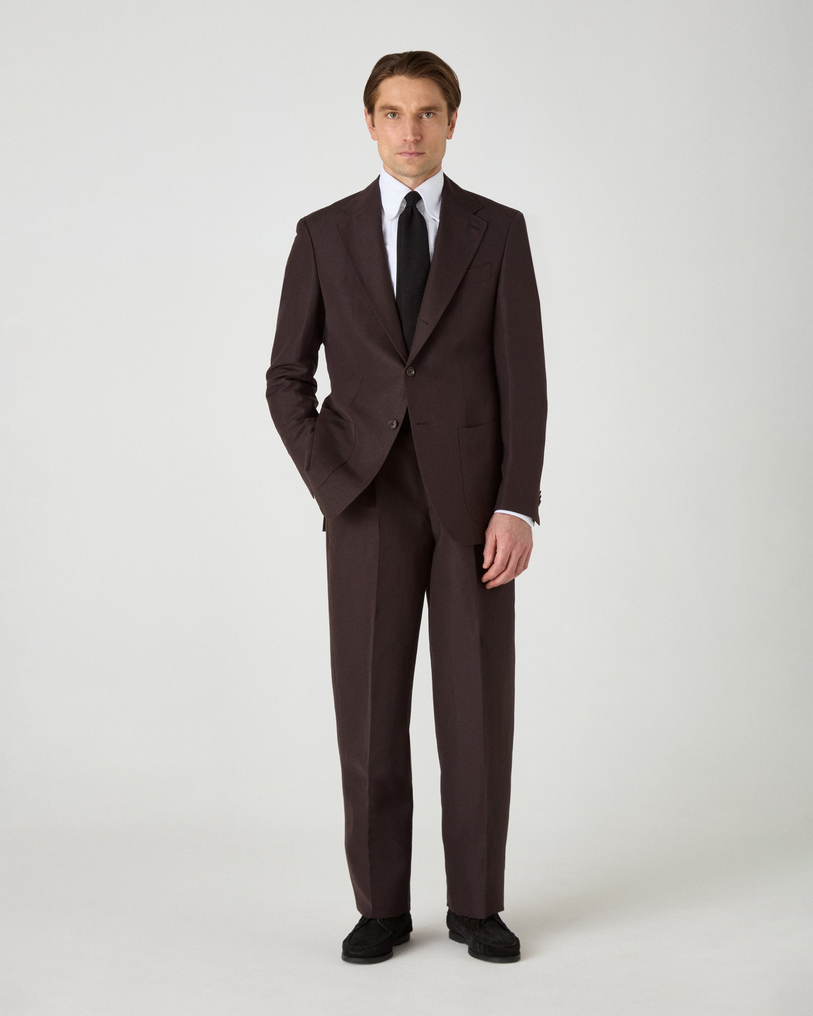 Dag Sport Wool/Linen Suit Jacket - Brown | Berg & Berg