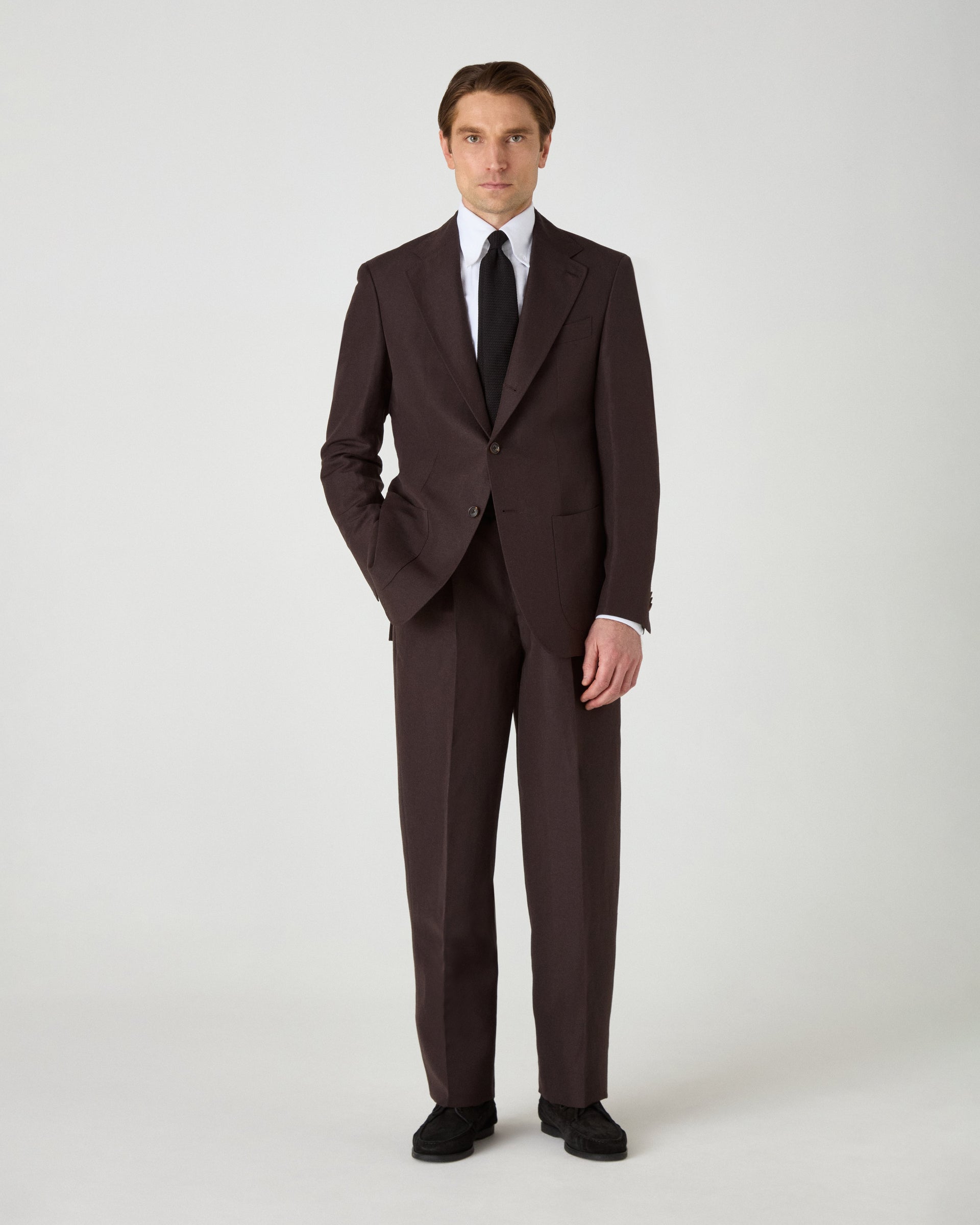Dag Sport Wool/Linen Suit Jacket - Brown | Berg & Berg