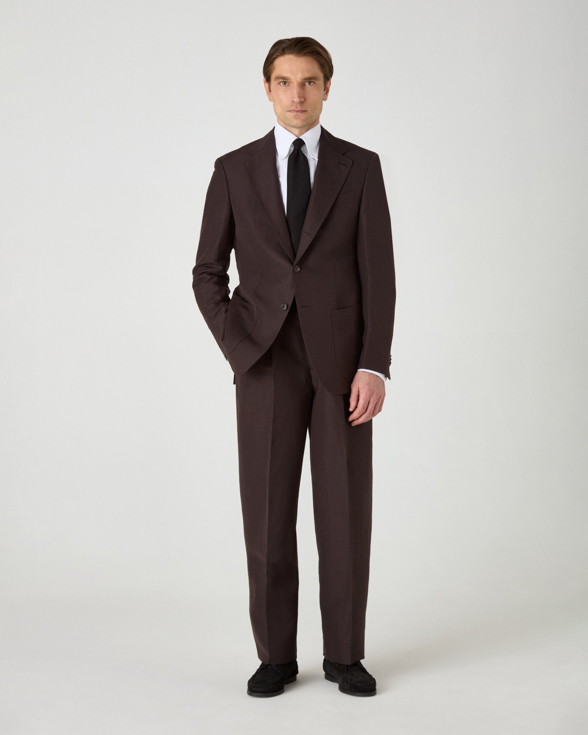 Dag Sport Wool/Linen Suit Jacket - Brown | Berg & Berg