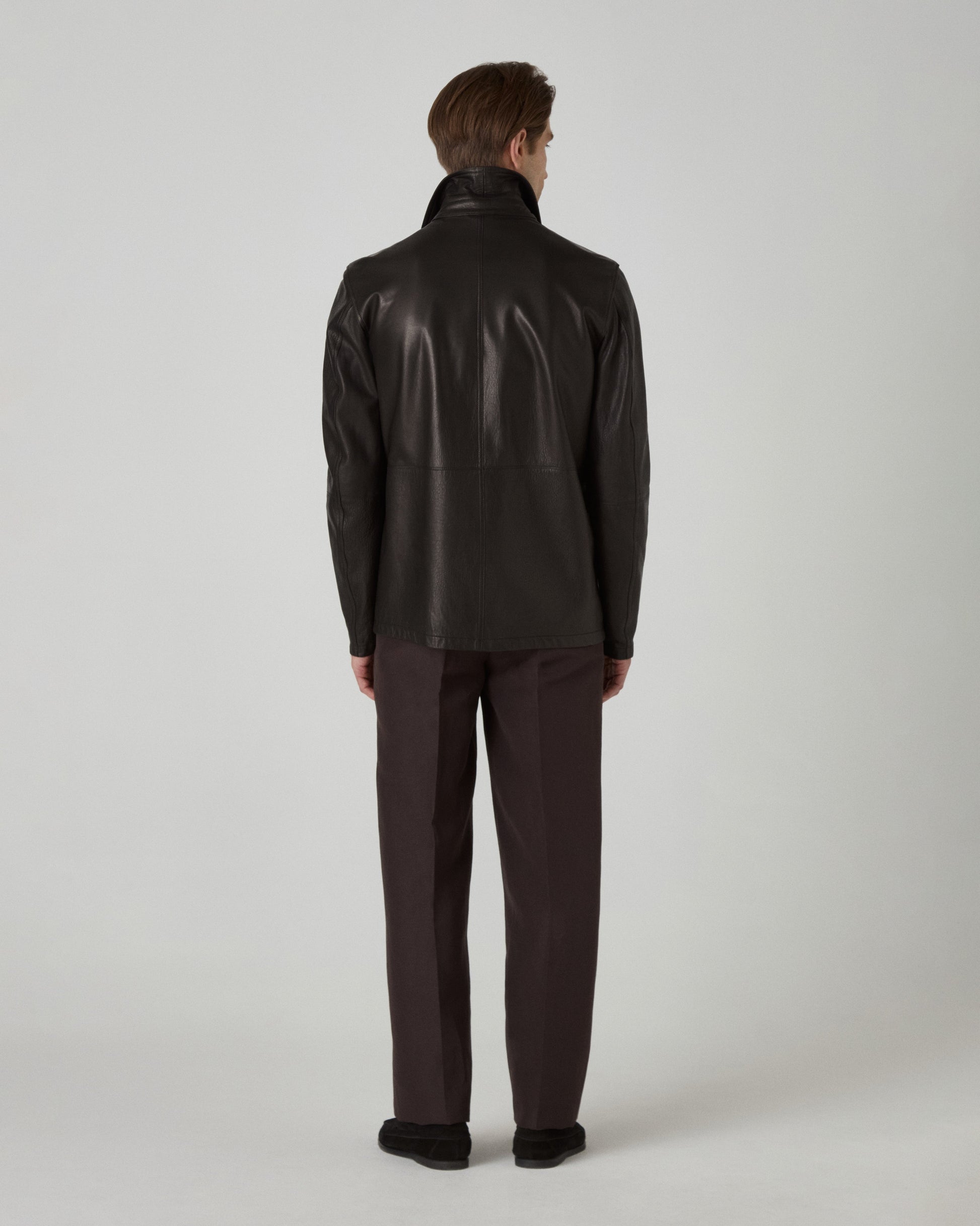 Noel Tumbled Leather Jacket - Black Berg & Berg