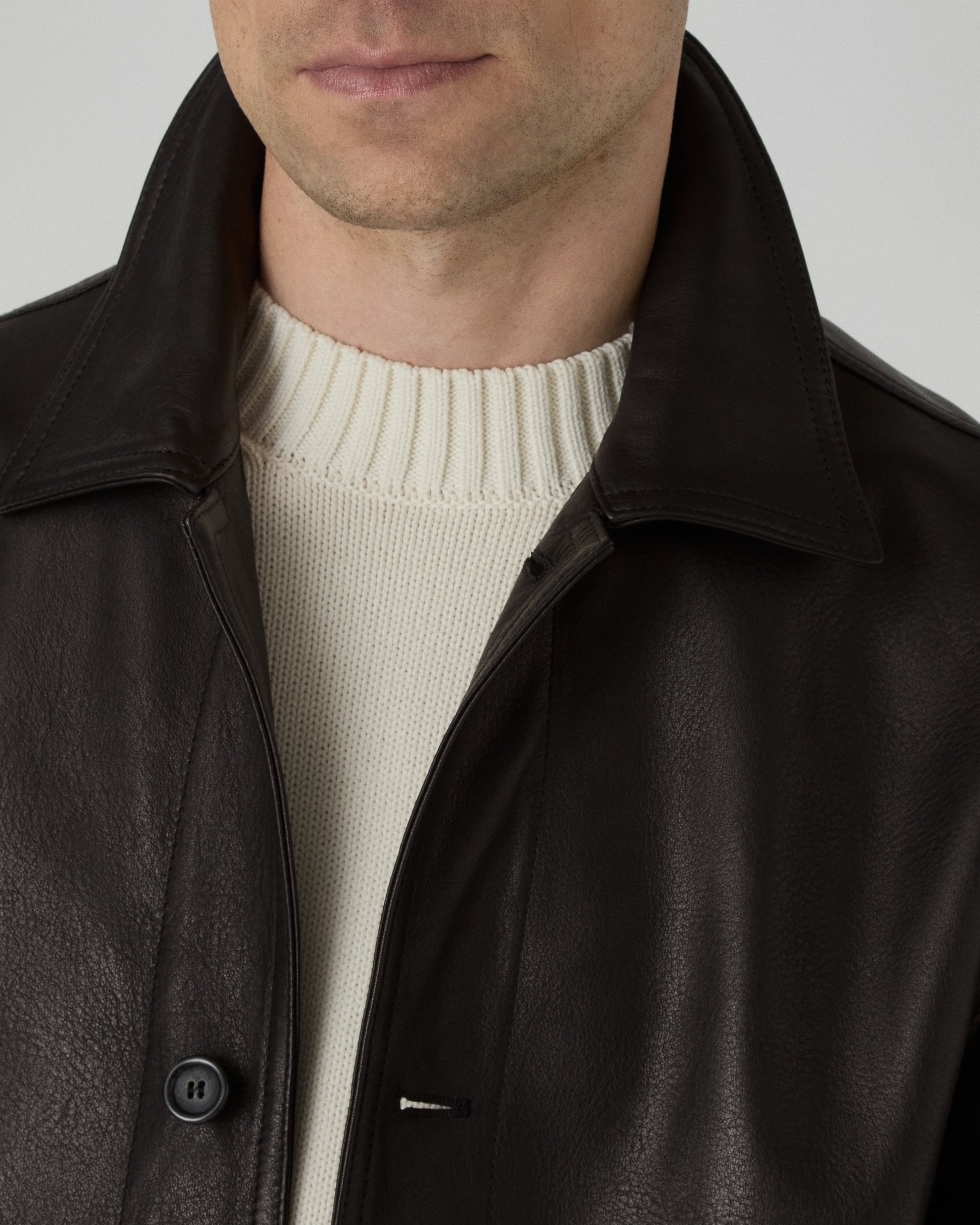 Noel Tumbled Leather Jacket - Black Berg & Berg