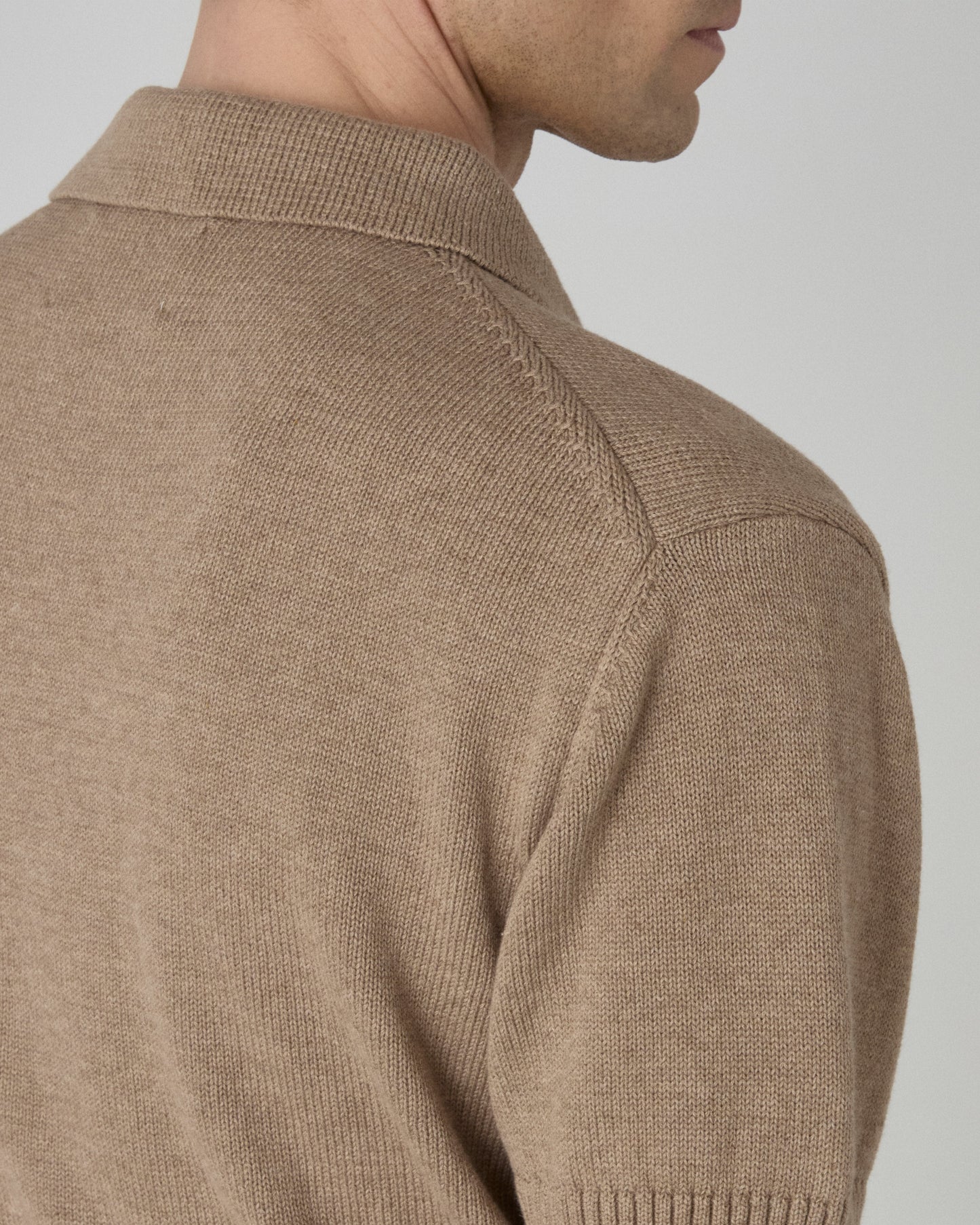 Bror Knitted Polo - Hazel Brown Berg & Berg