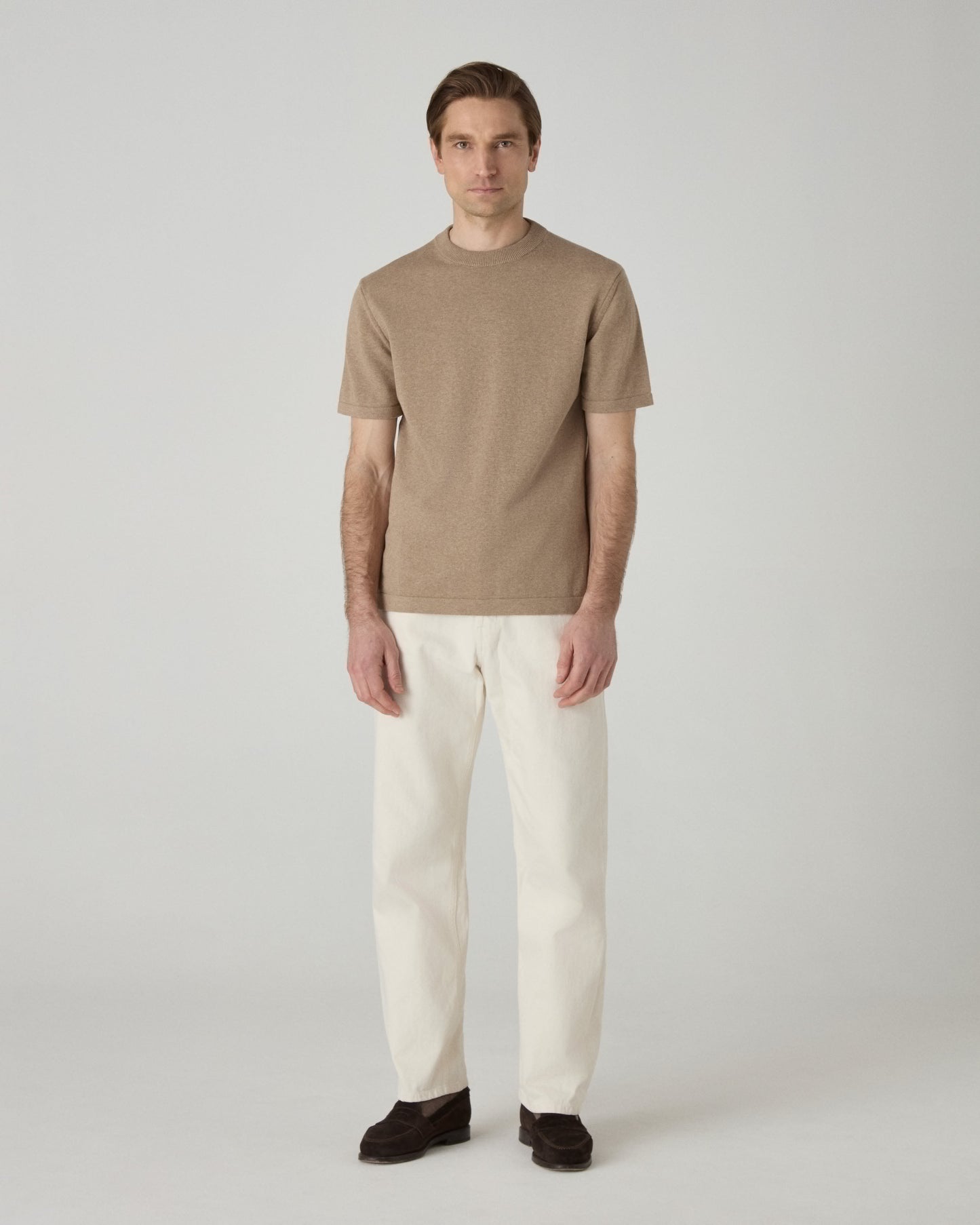 Bo Knitted T-Shirt - Hazel Brown Berg & Berg
