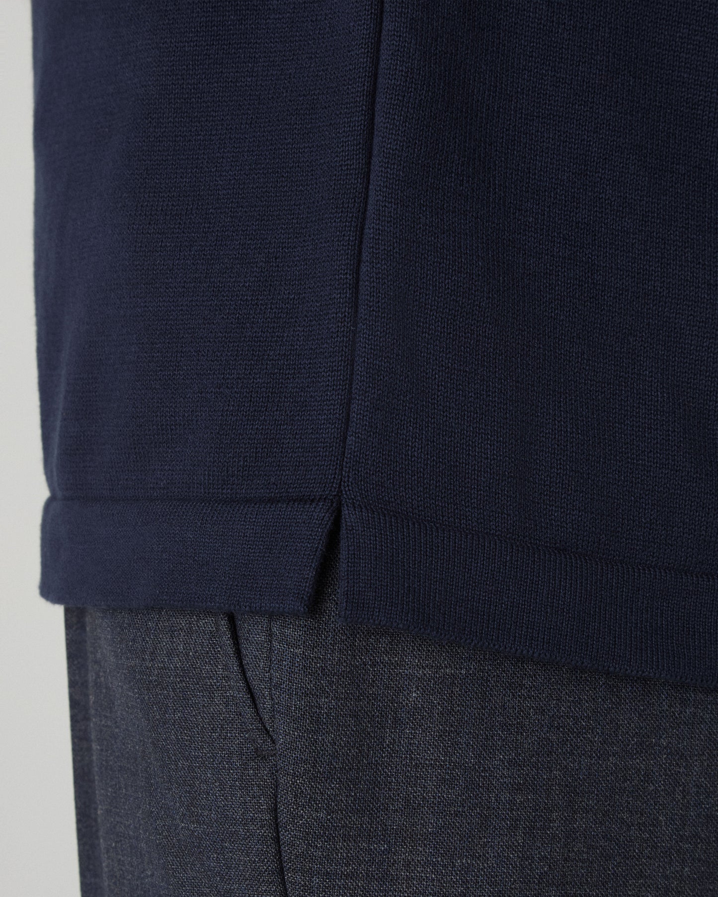 Bo Knitted T-Shirt - Navy Berg & Berg