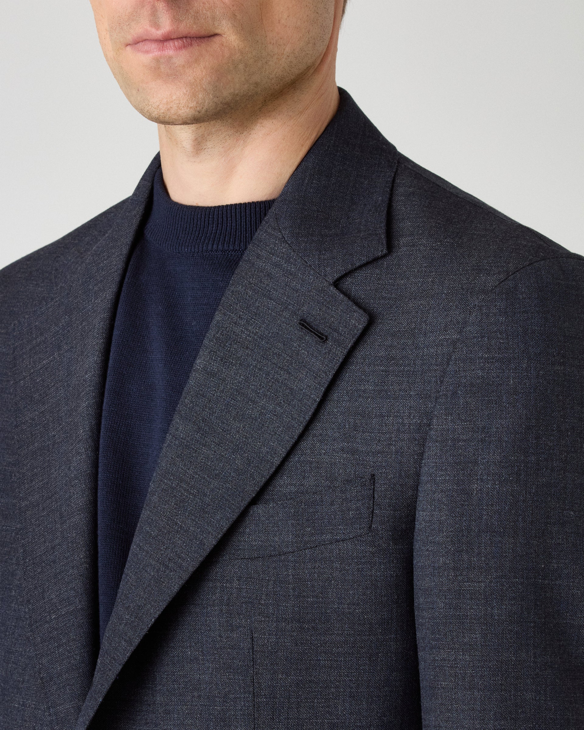Dag High Twist Suit Jacket - Air Force Blue | Berg & Berg