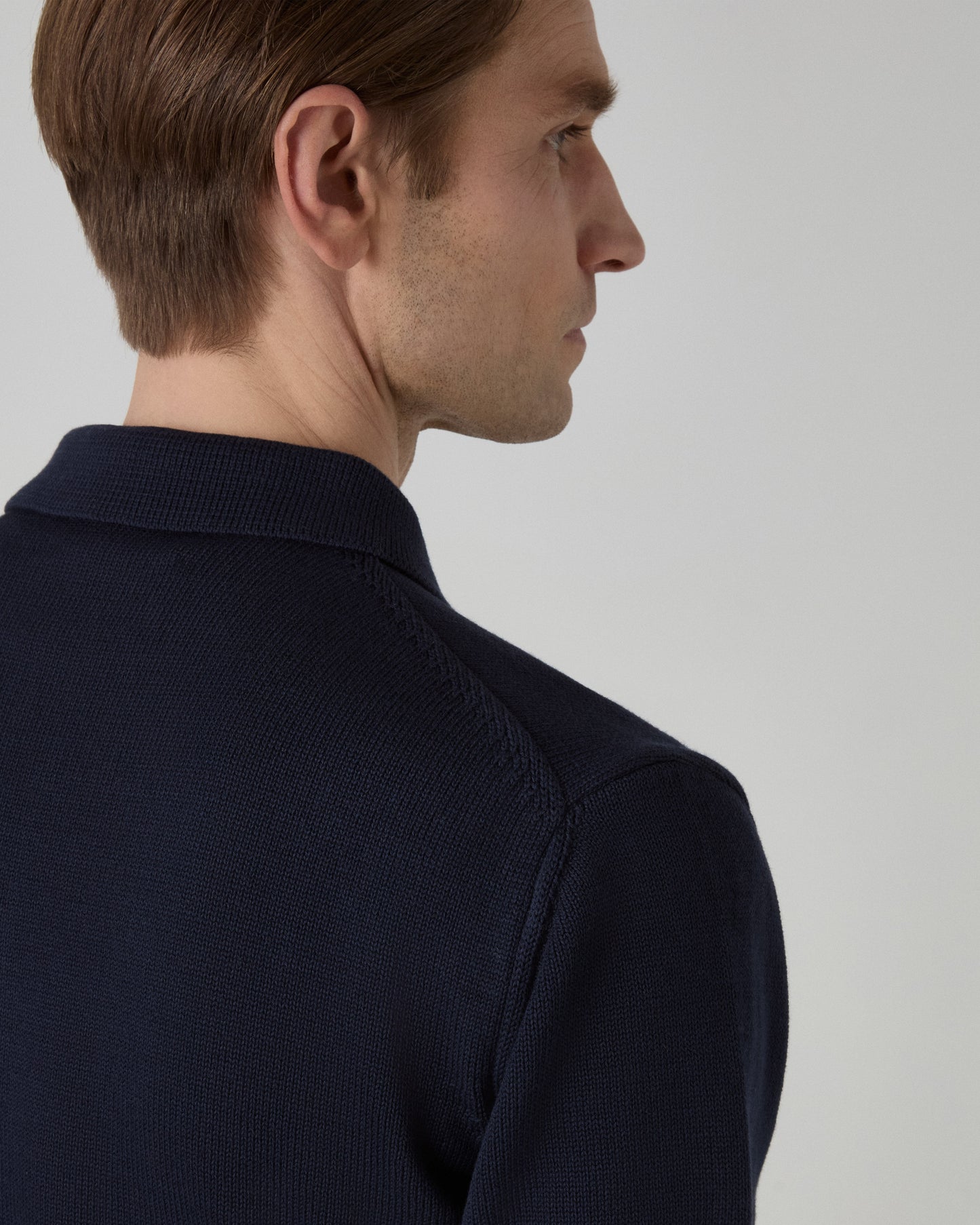 Bror Knitted Polo - Navy Berg & Berg