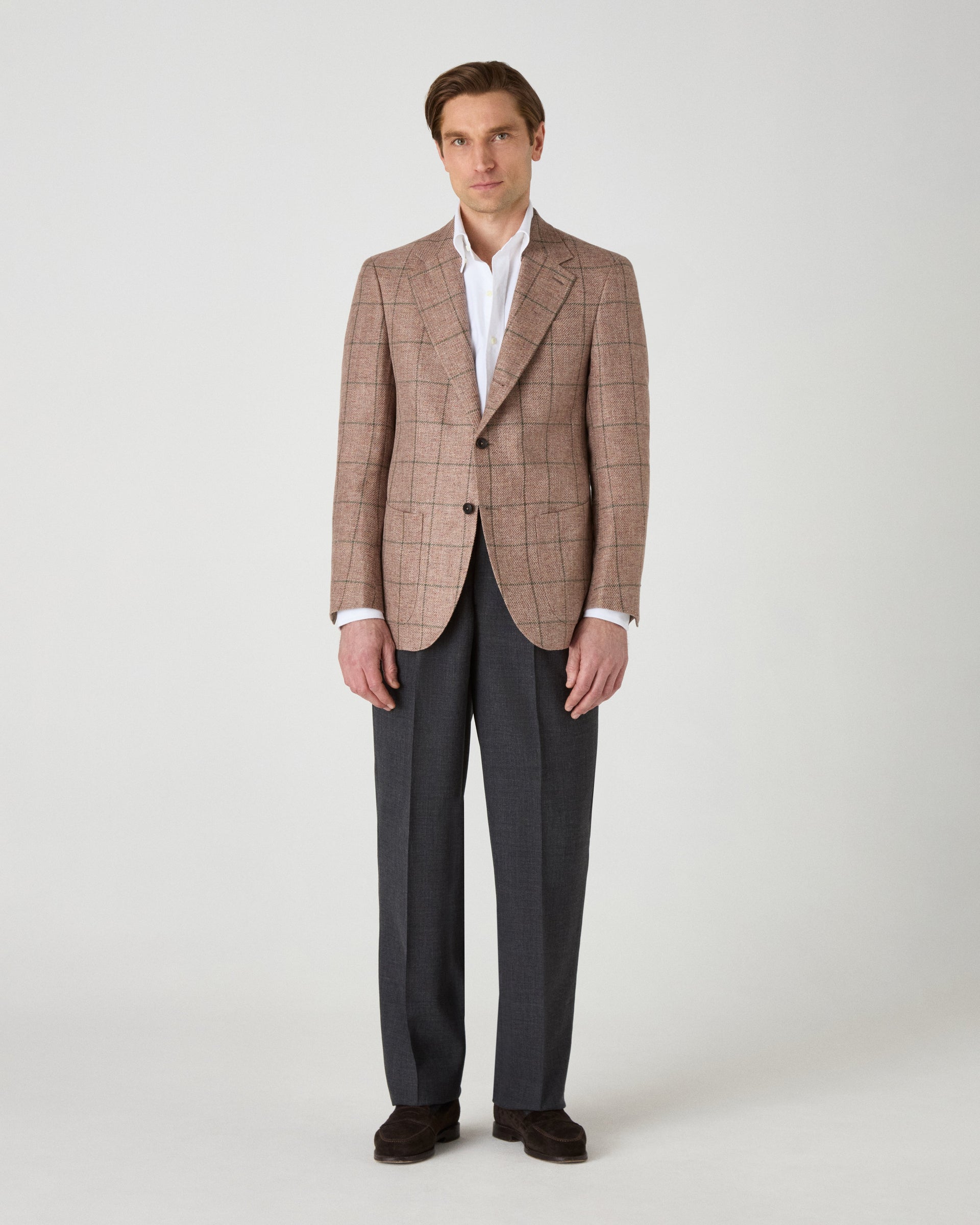 Dag Sport Summer Tweed Jacket - Nougat/Green Berg & Berg