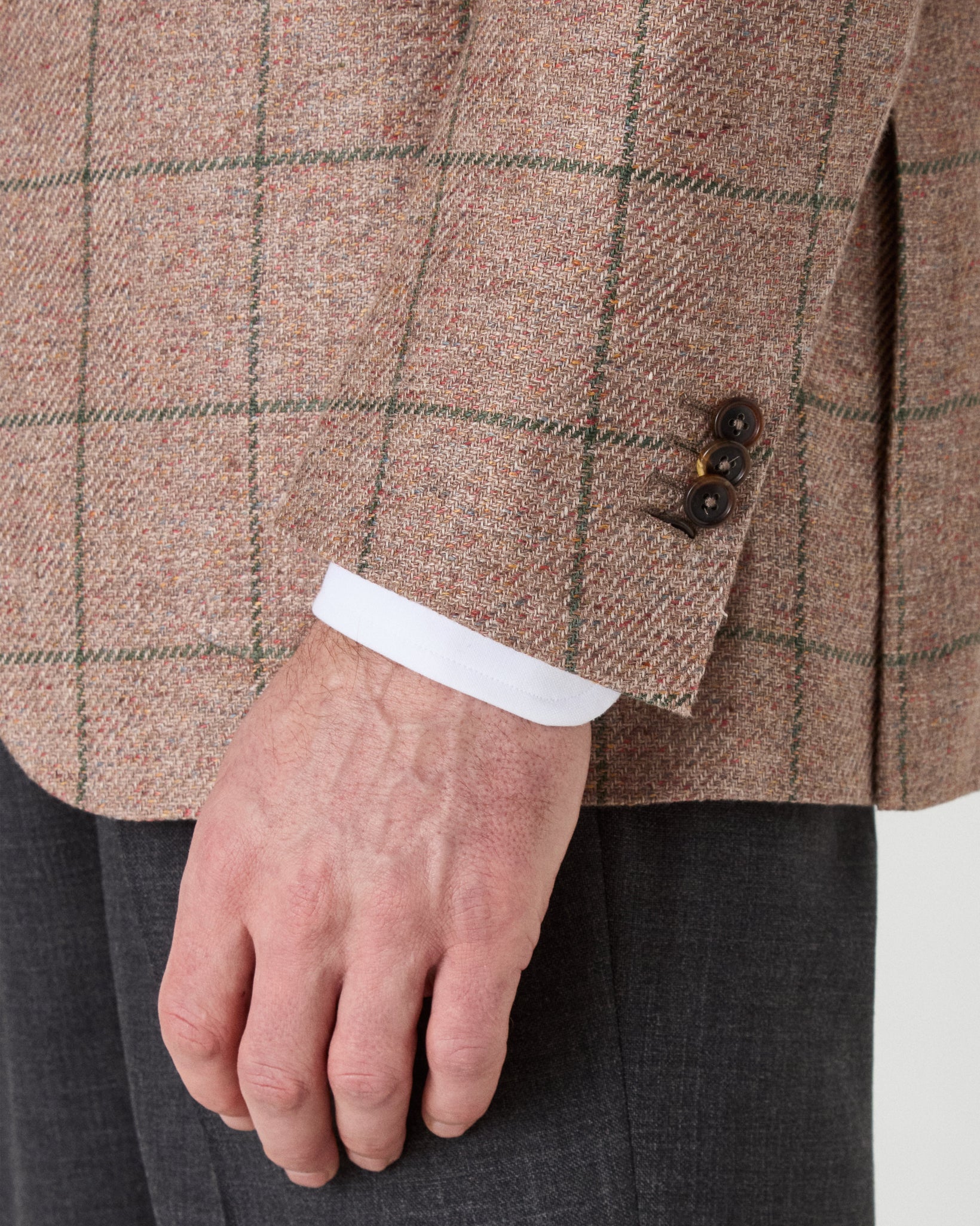 Dag Sport Summer Tweed Jacket - Nougat/Green Berg & Berg