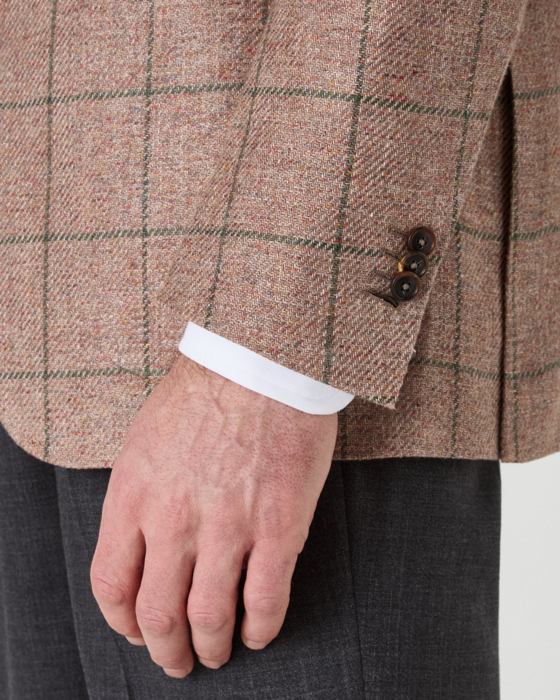 Dag Sport Summer Tweed Jacket - Nougat/Green Berg & Berg